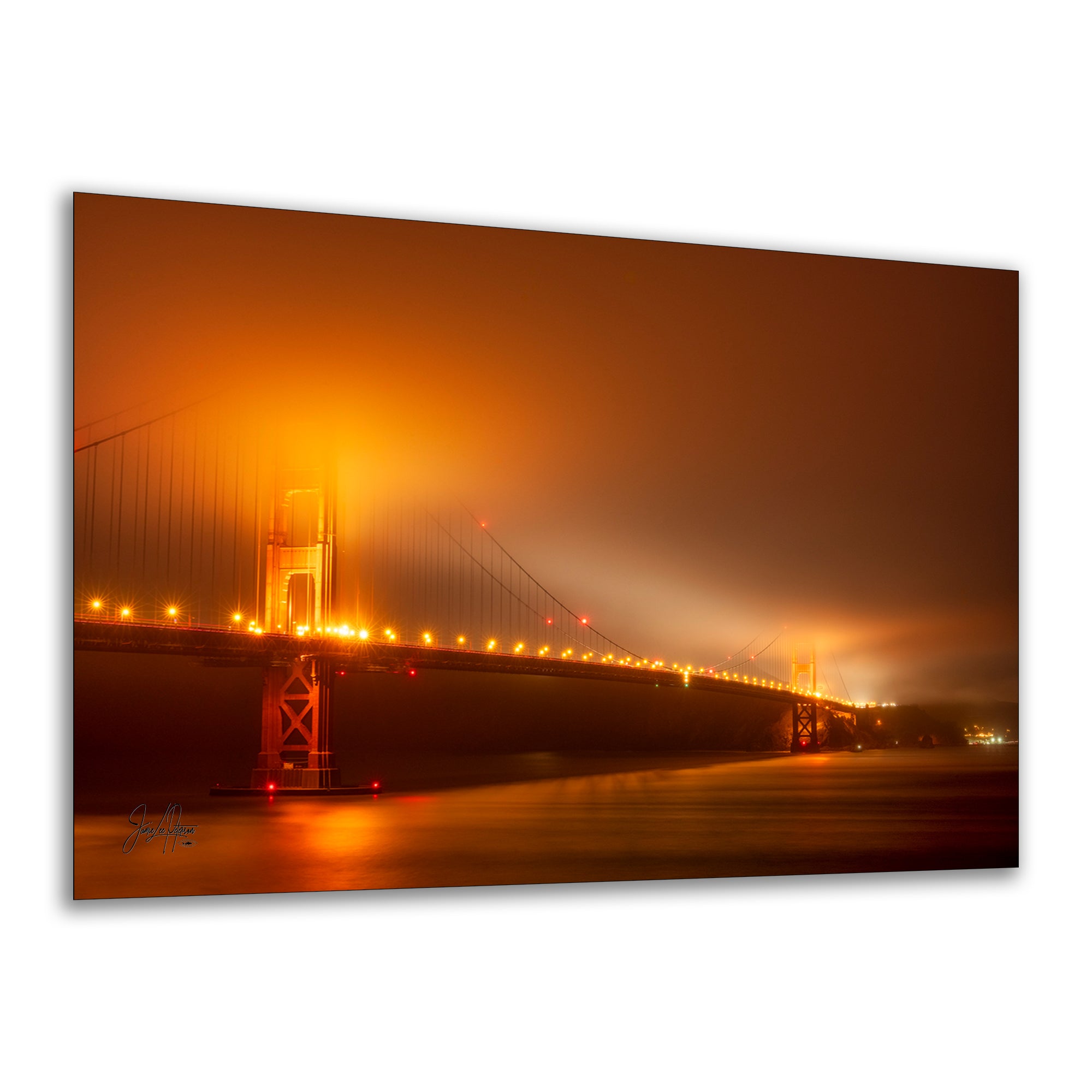 Limited Edition Fine Art Photography Bridge Picture, San Francisco's Glowing Golden Gate