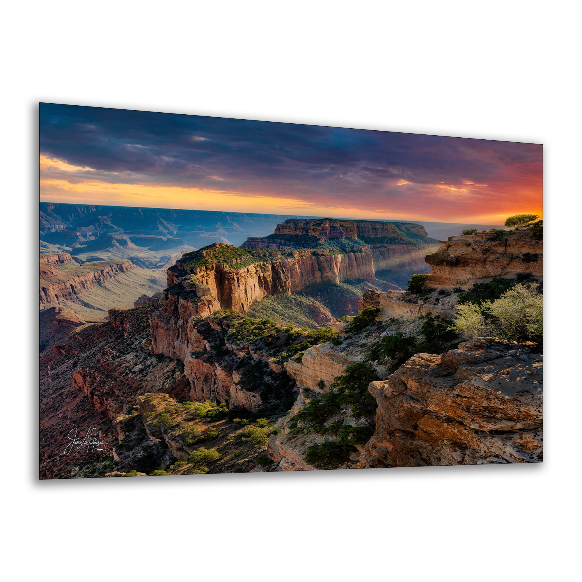 Grand Canyon National Park, North Rim Cape Royal, Arizona Desert Picture Nature Photo, Bohemian Style Relaxation Artwork for Meditation, Apartment, Office & House Decor