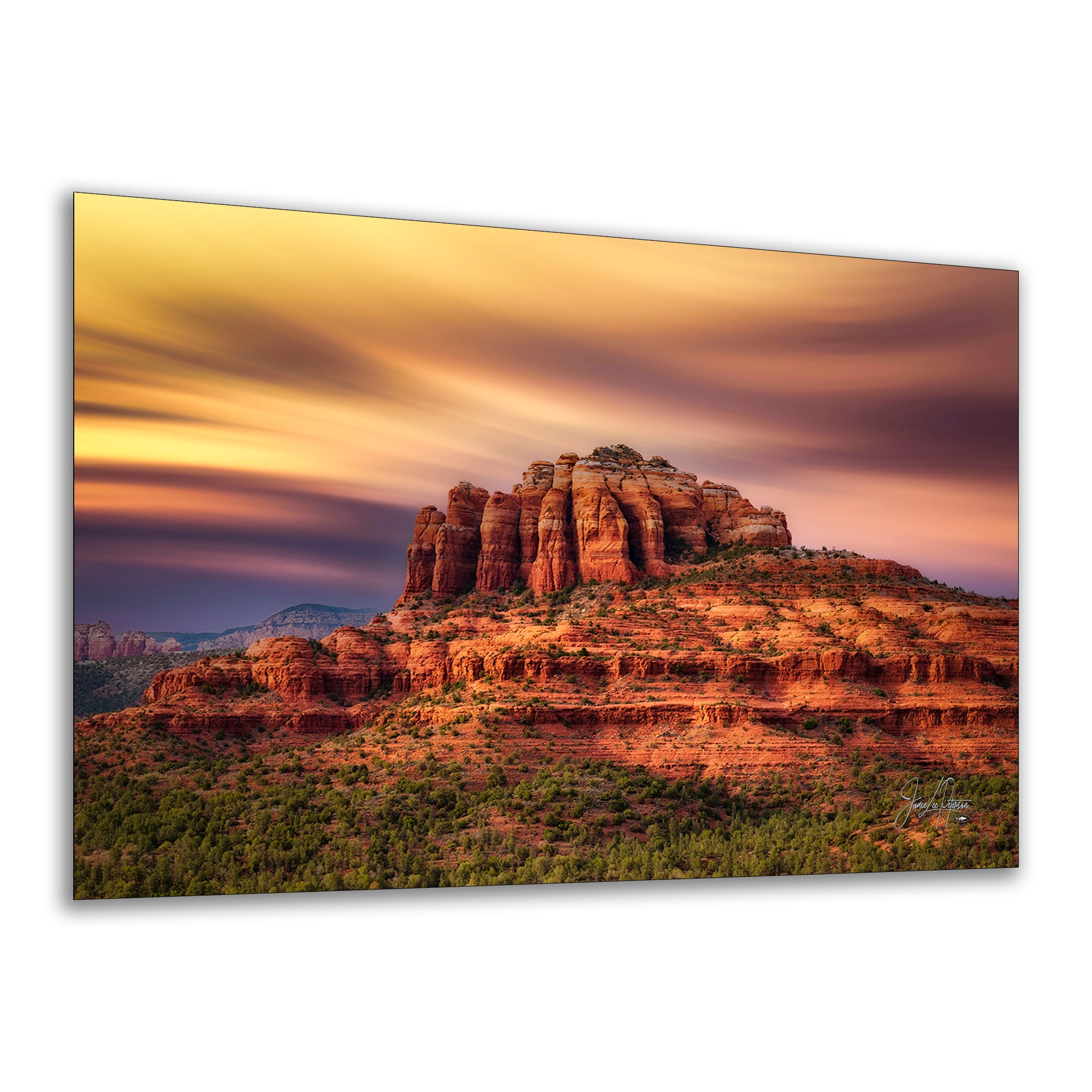 Cathedral Rock Sunset, Sedona Arizona Desert Picture Nature Photo Relaxation Artwork for Meditation, Office, and House Decor