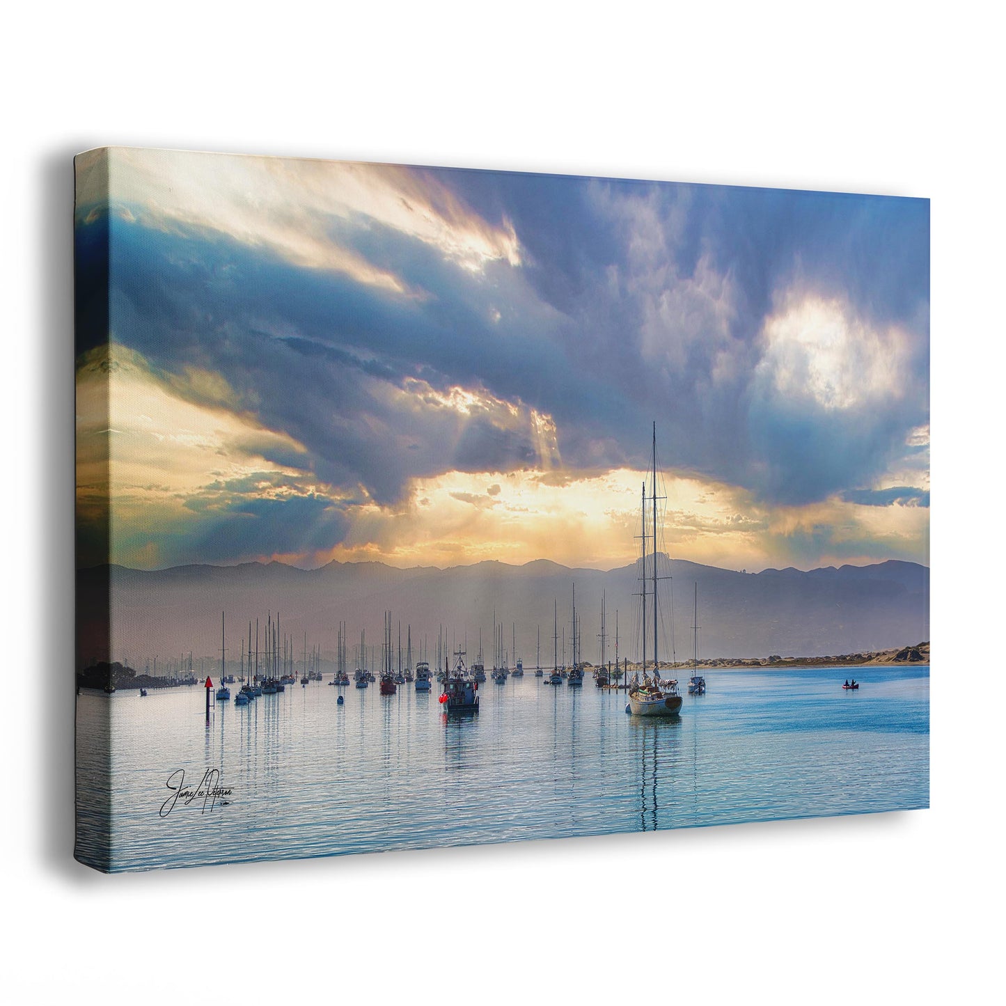 Sailboat Sunrise Morro Bay California Coastline Ocean Picture Nature Photo, Beach Picture Relaxation Artwork, Dorm Room, Office & House Decor