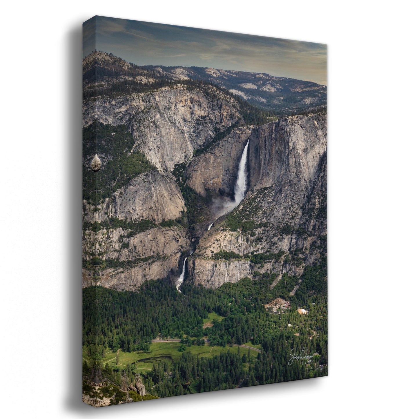 Yosemite Falls Glacier Point National Park Nature Photo Relaxation Artwork for Meditation, Office, Dorm, Apartment, and House Decor