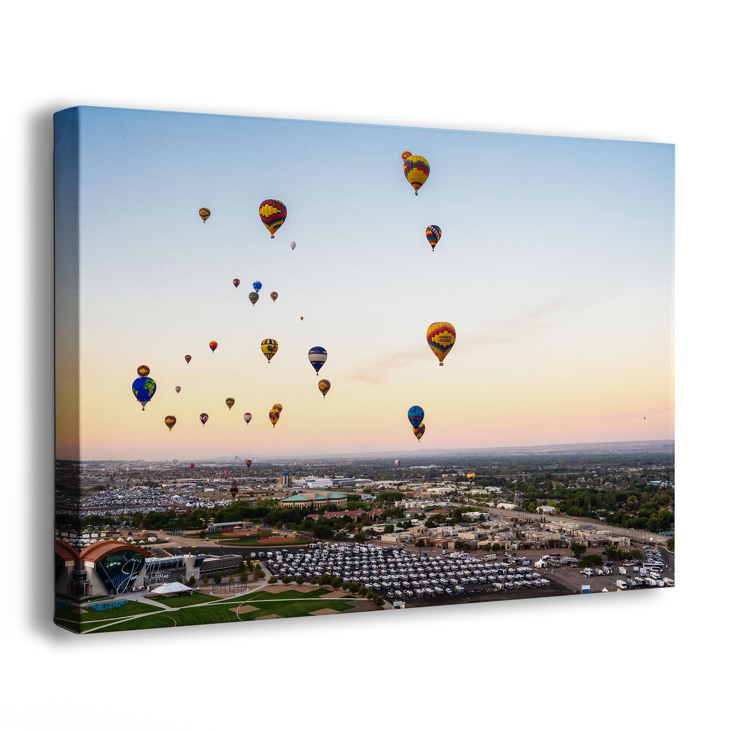 Airstream Rally Aerial View Photograph from the 2024 Albuquerque Balloon Fiesta in New Mexico