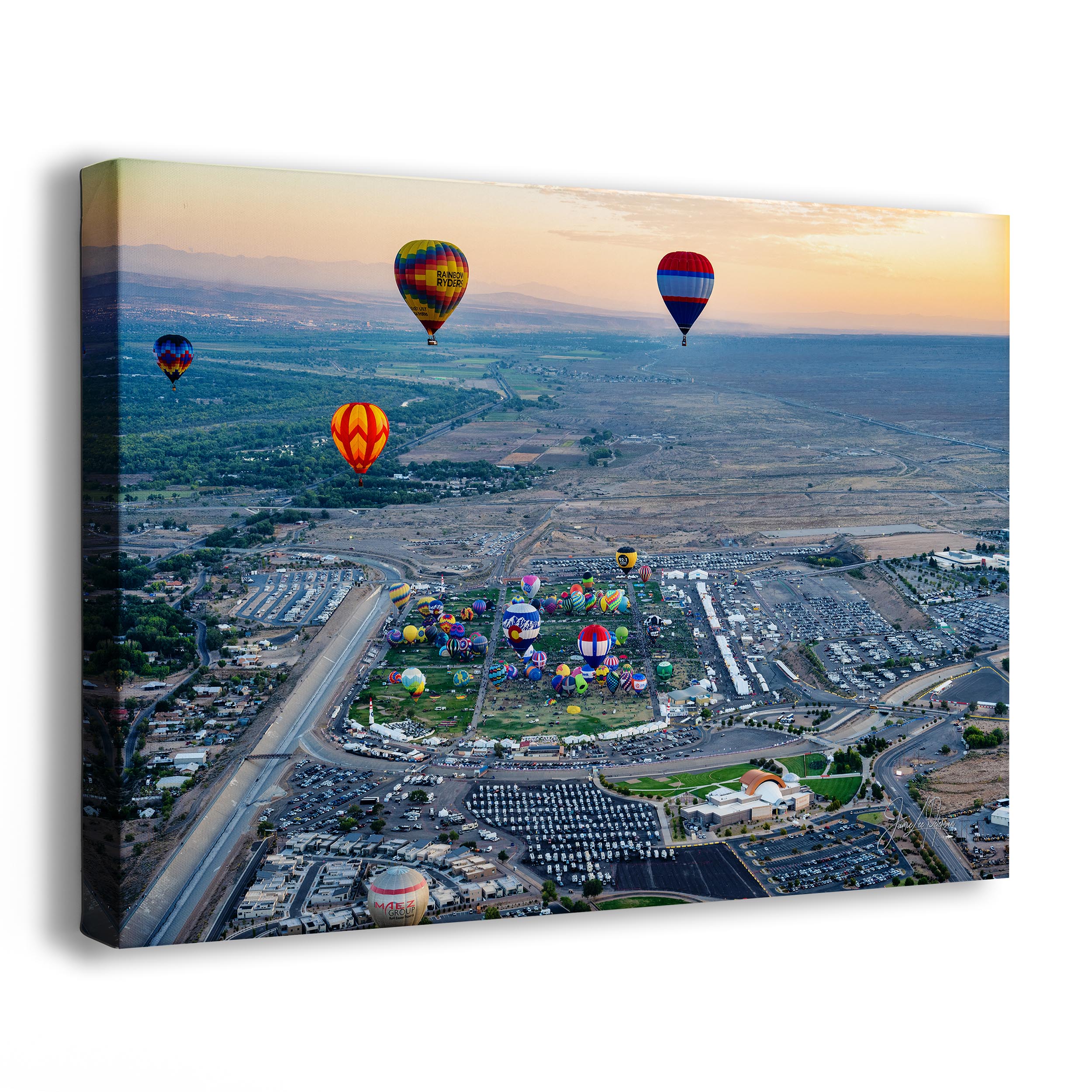 Airstream Rally Photo from the Aerial 2024 Albuquerque Balloon Fiesta in New Mexico