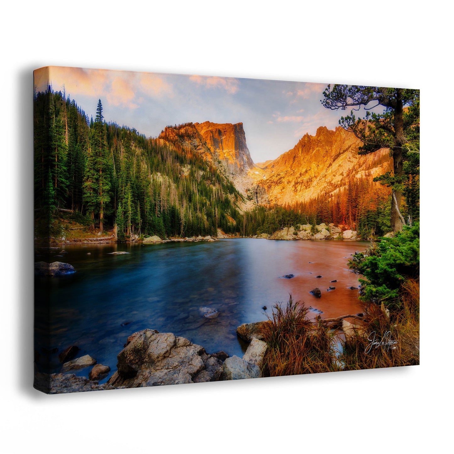 Dream Lake Rocky Mountain National Park Mountain Picture Nature Photo, Relaxation Artwork for Meditation, Office, Apartment & House Decor