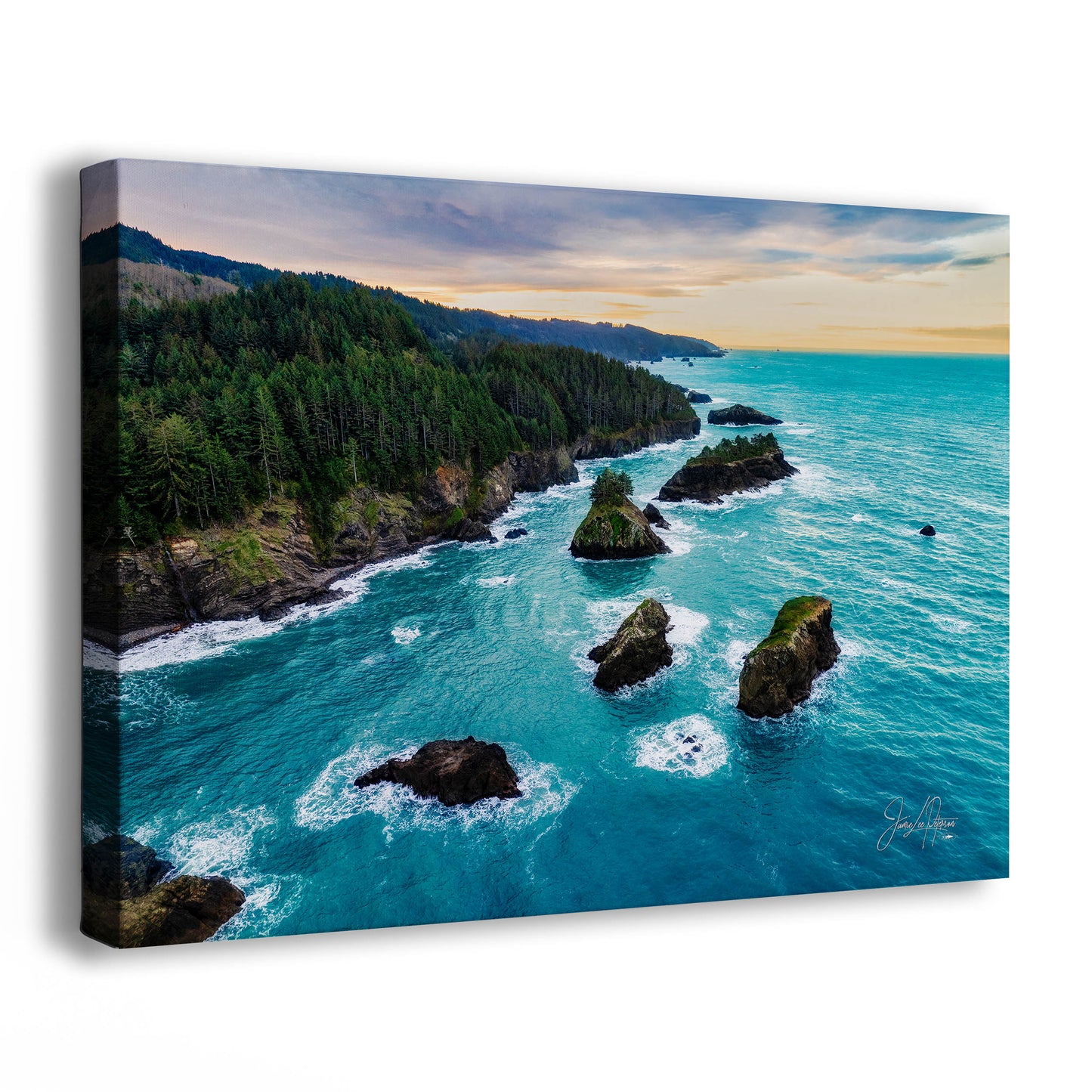 Oregon Coast Seascape Print: Pacific Ocean Rocky Shore Photography Wall Art for Home Decor