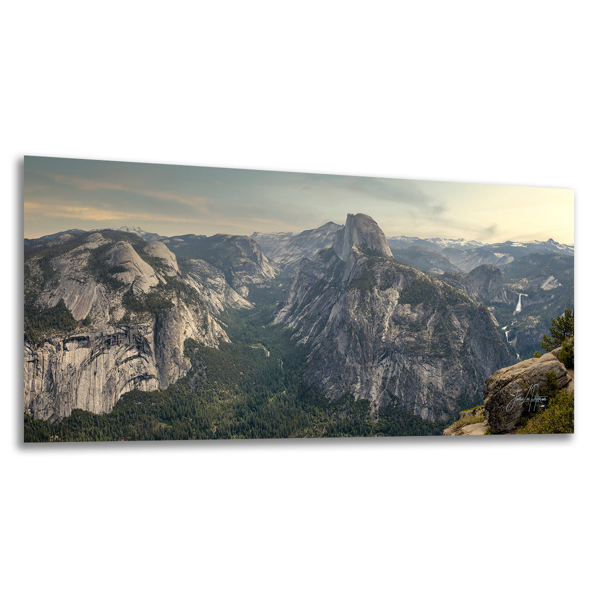 Glacier Point Yosemite National Park Nature Photo Relaxation Artwork of Half Dome for Meditation, Office, and House Decor