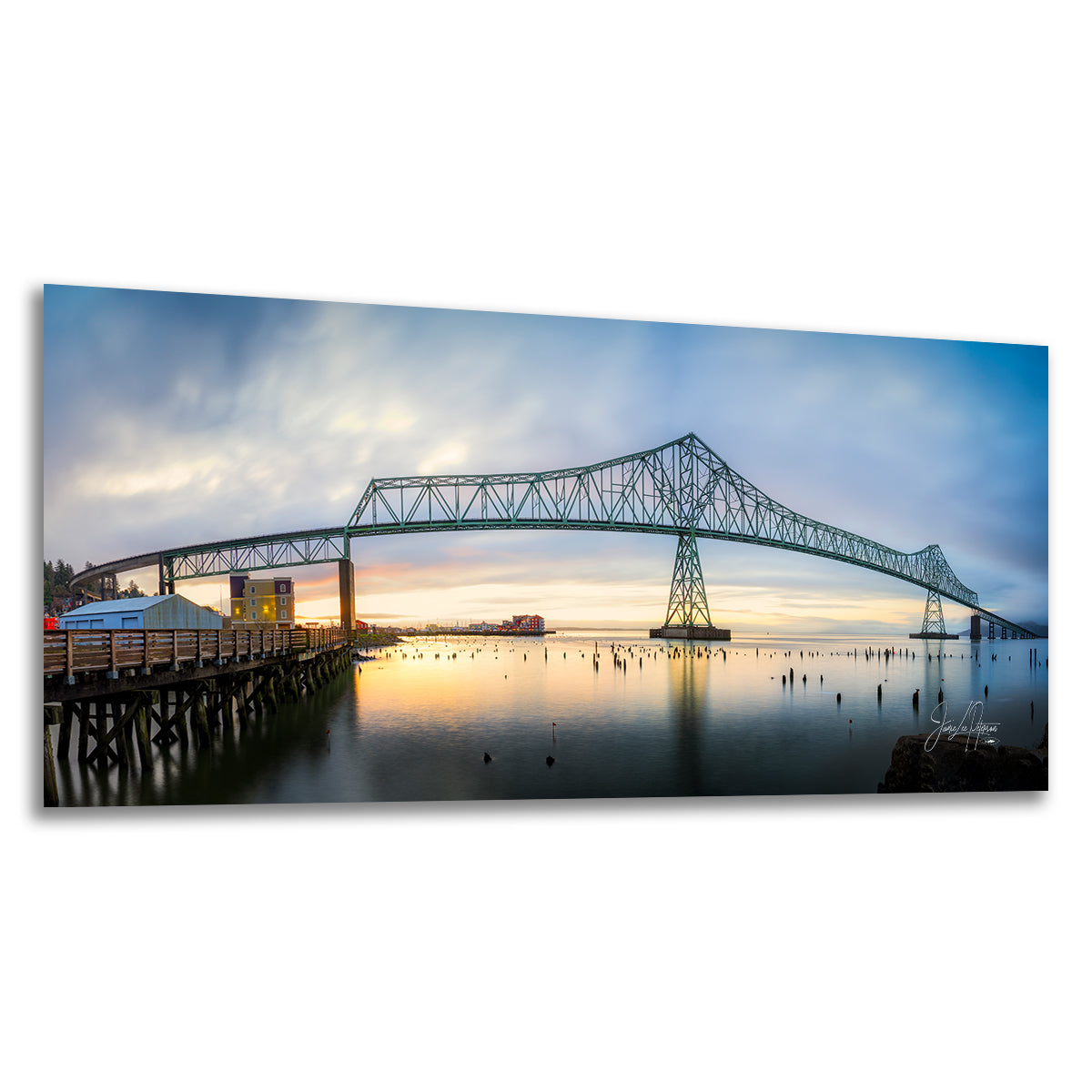Astoria-Megler Bridge Picture Sunset, Oregon Coast Ocean Picture, Pacific Northwest