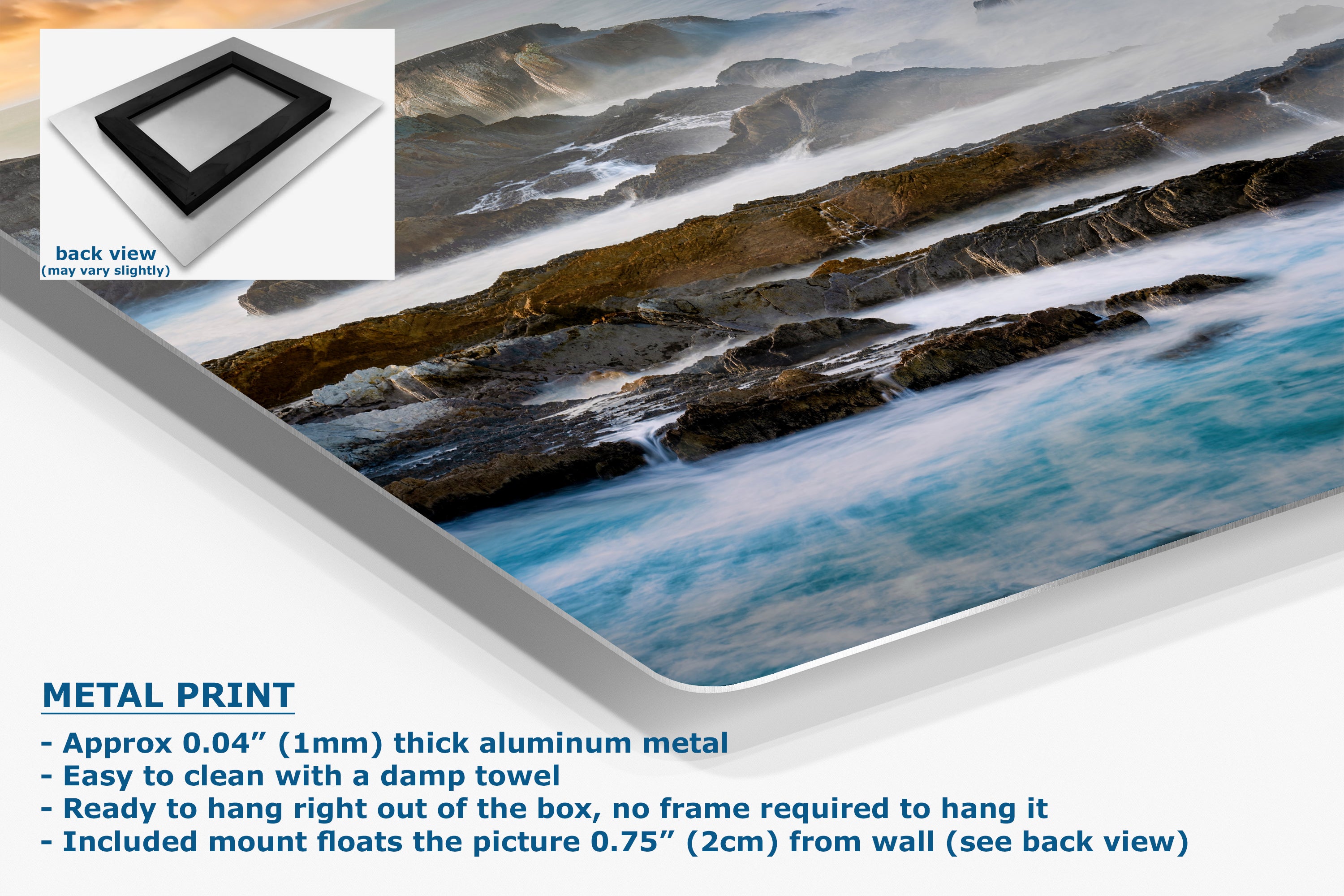 Limited Edition Fine Art Photography Ocean Picture, California Coastline Sea Mist