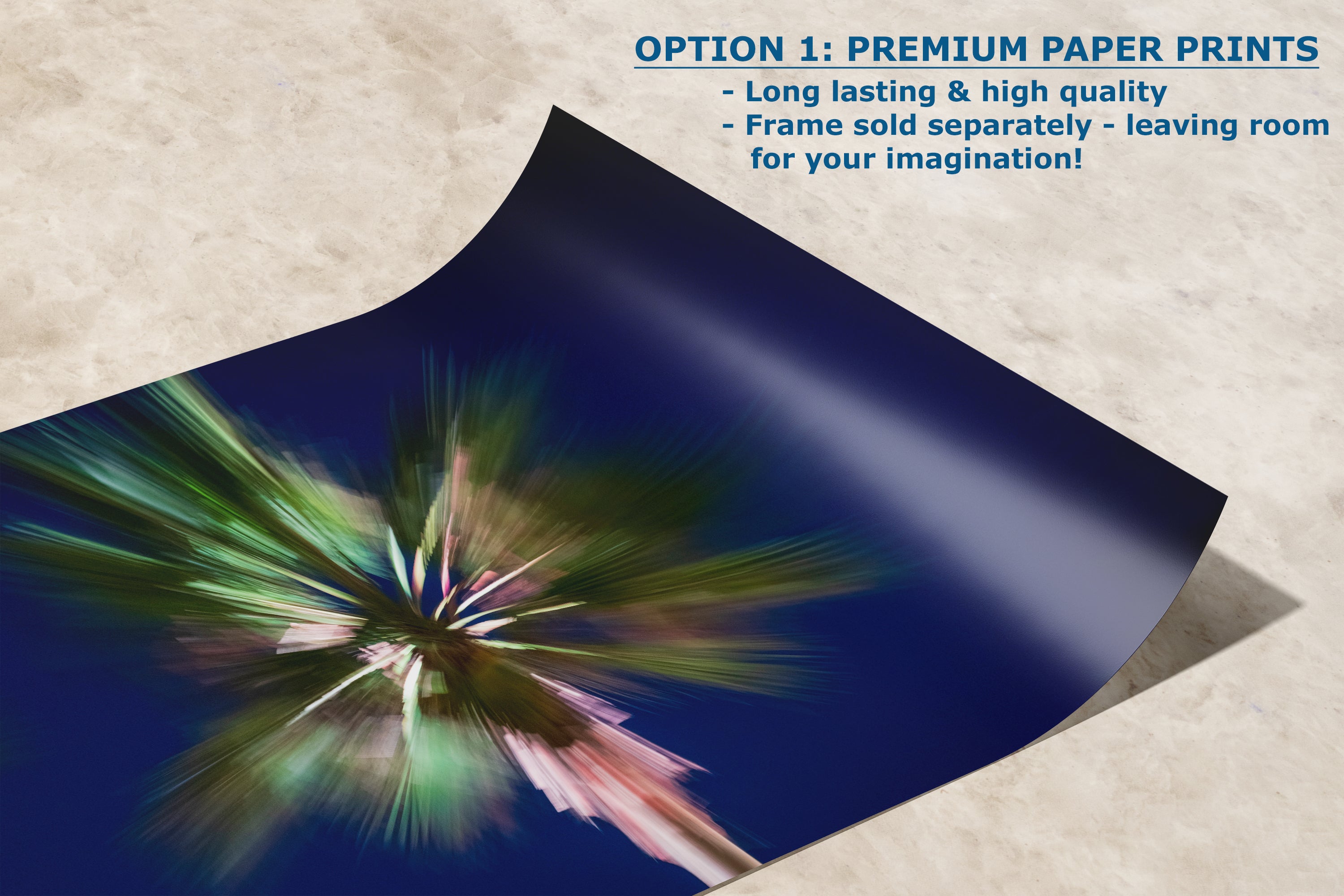 Palm Tree Forest Picture Impressionist Art Nature Photo Relaxation Artwork | Bohemian Style for Meditation, Office, & House Decor