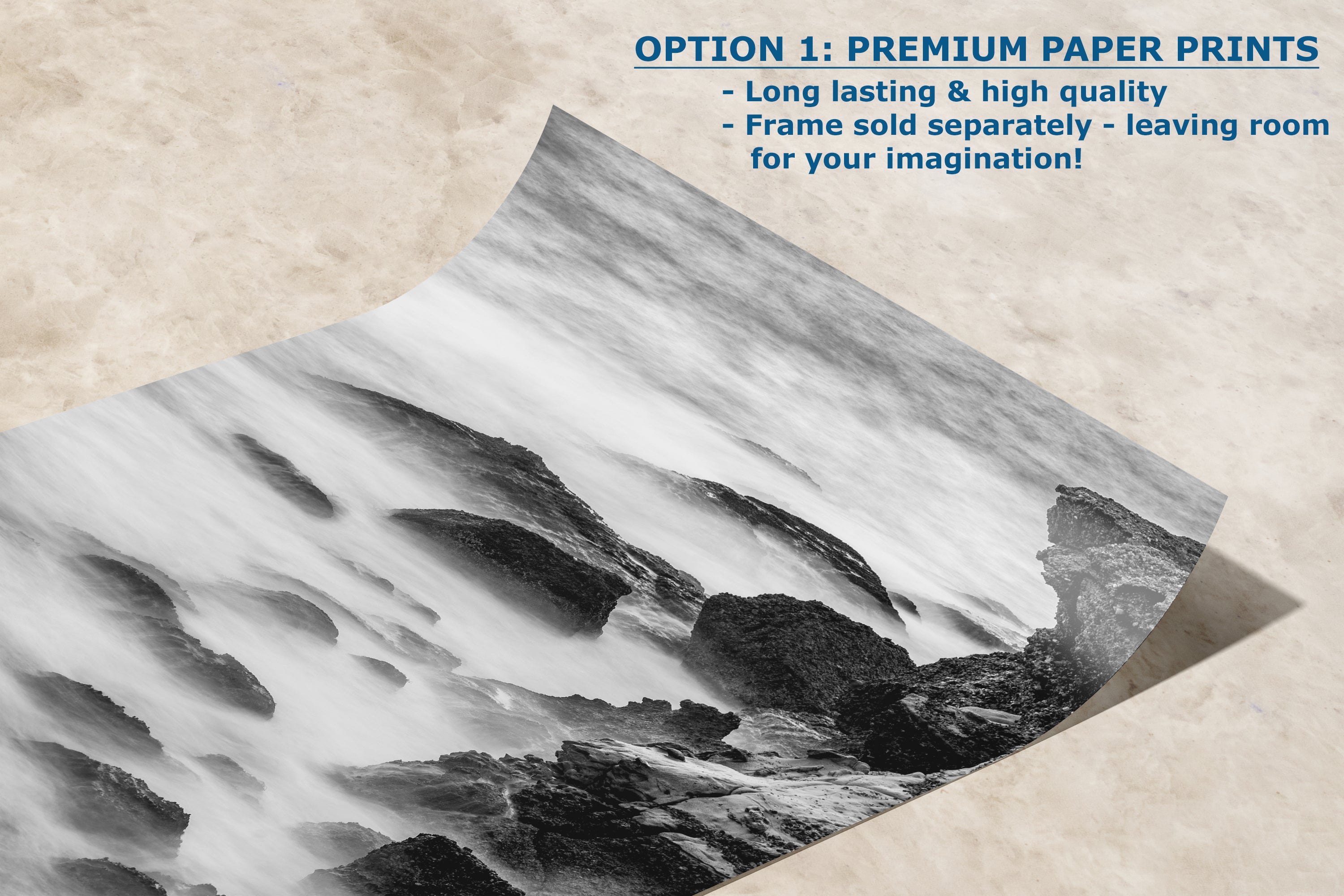 Limited Edition Fine Art Photography, Abstract Ocean Picture California Shoreline