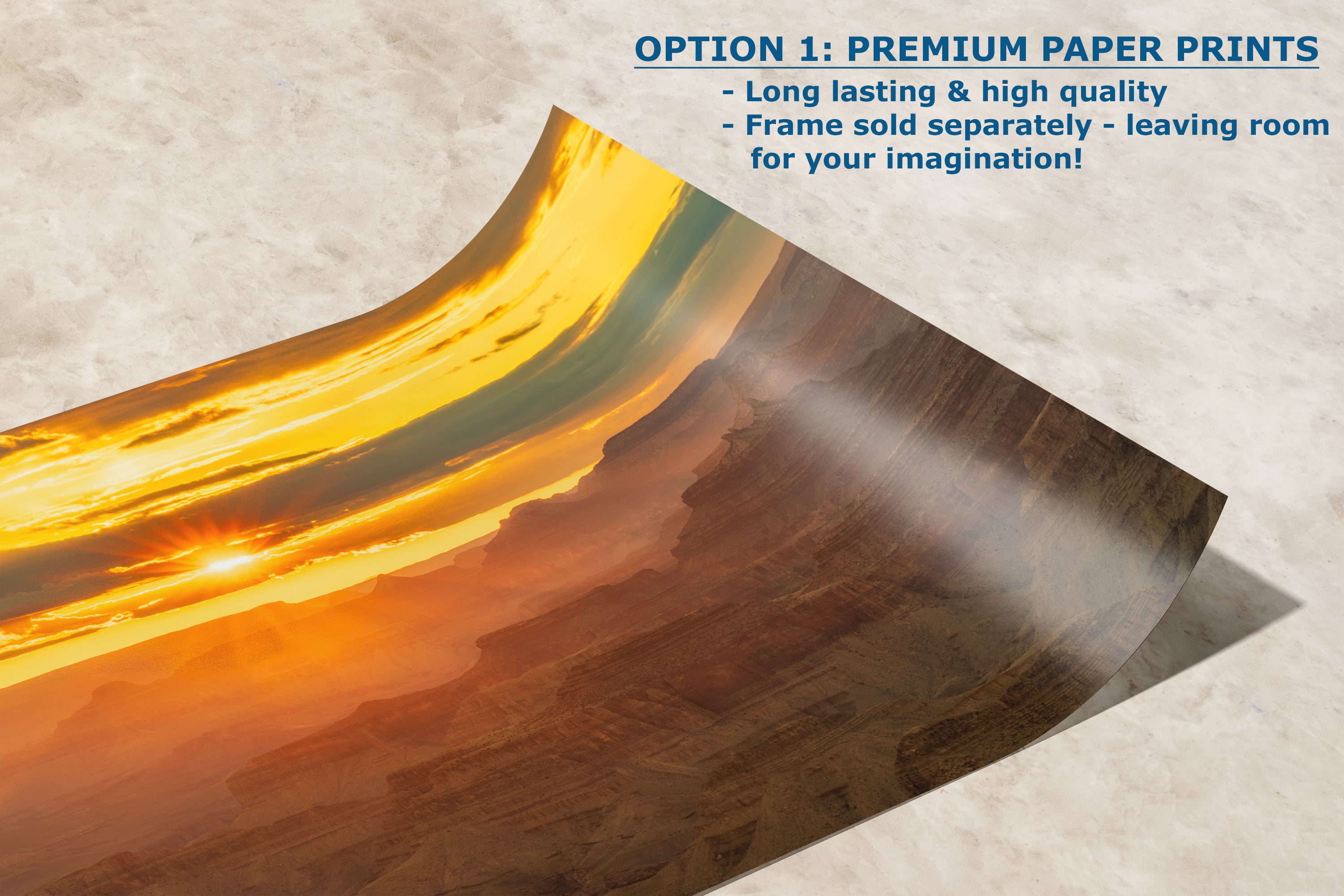 Grand Canyon National Park Sunset, Arizona Desert Picture Nature Photo, Bohemian Style Relaxation Artwork for Meditation, Apartment, Office & House Decor