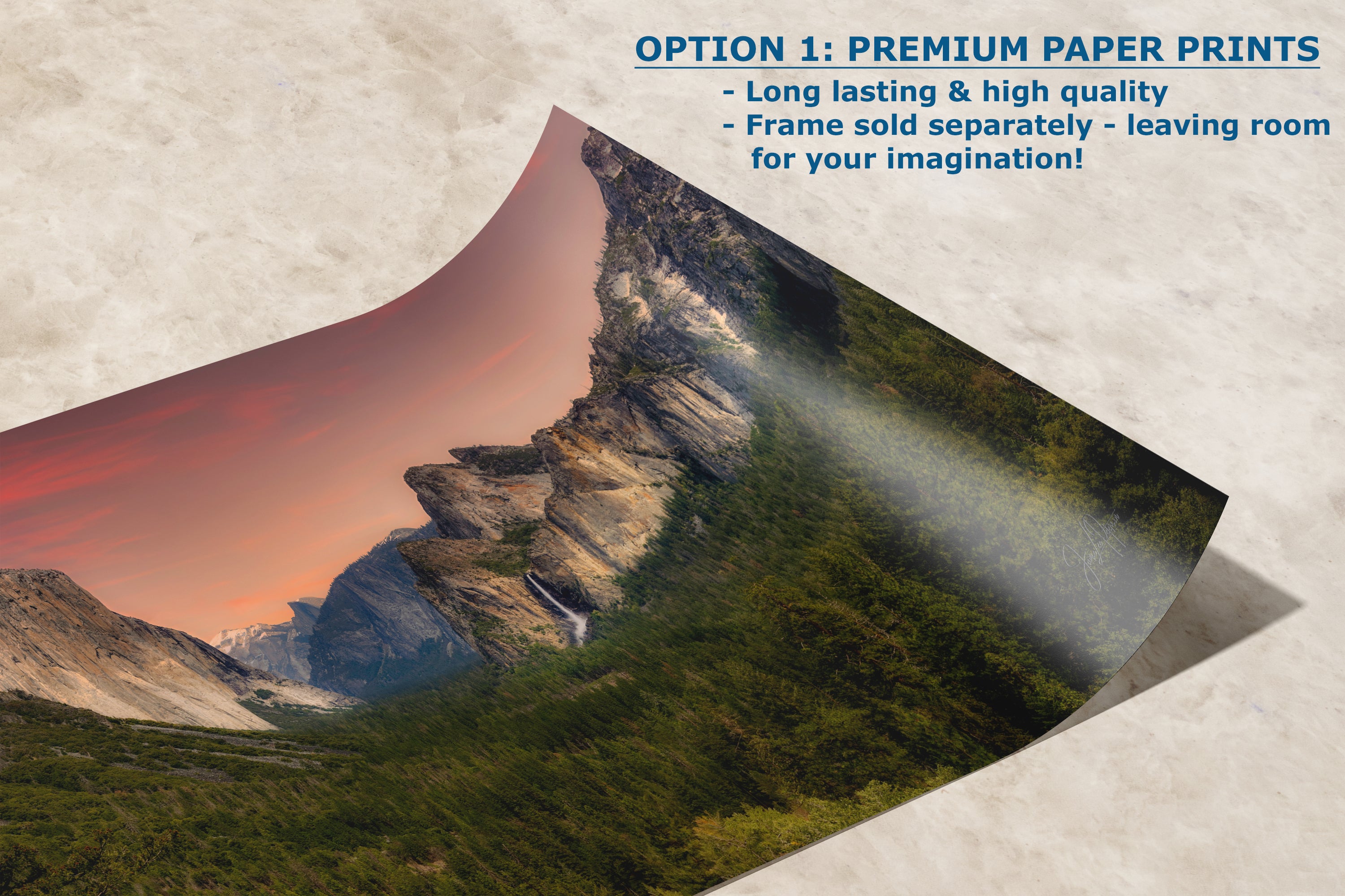 Yosemite National Park Mountain Picture Nature Photo Bohemian Relaxation Artwork for Meditation