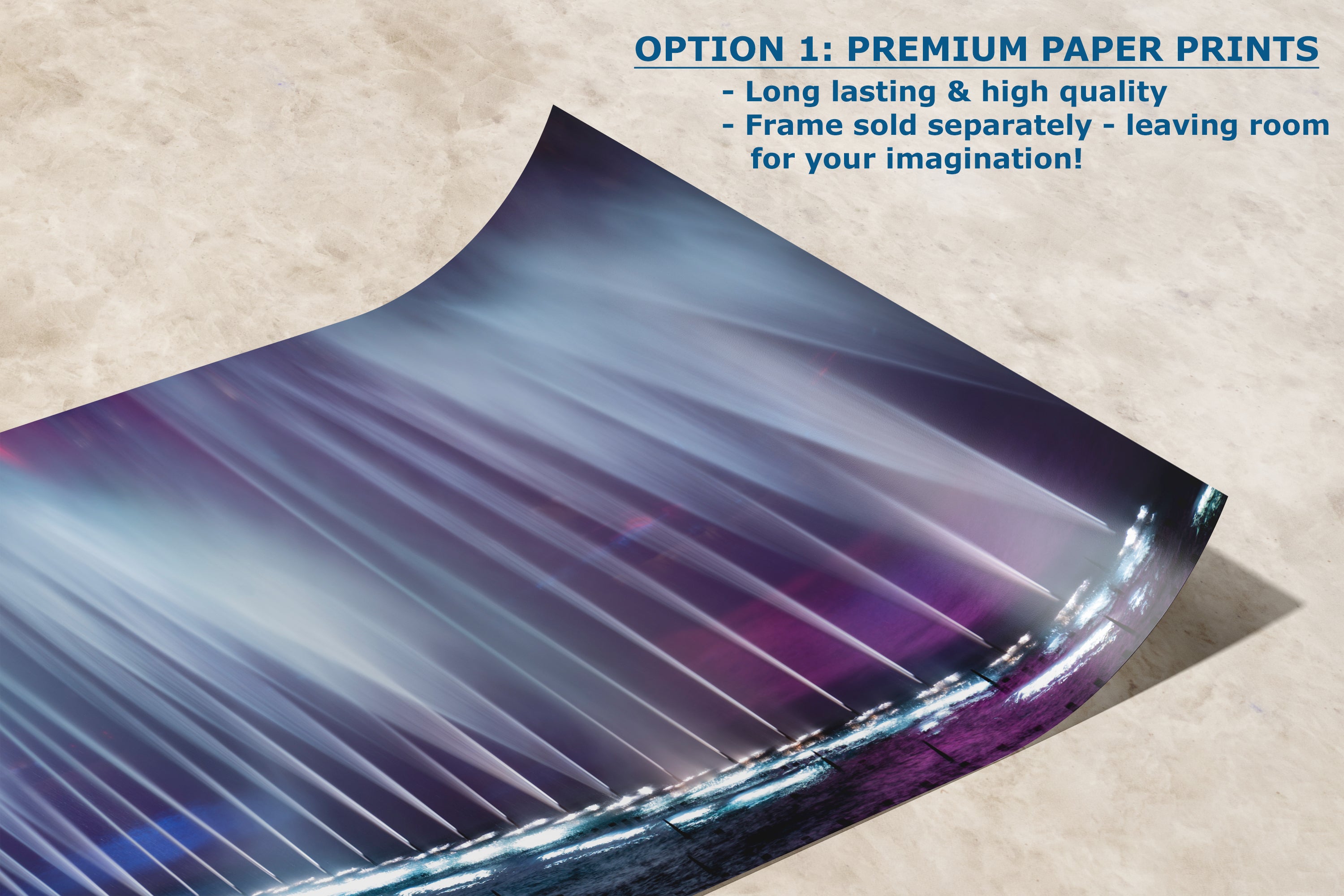 Bellagio Las Vegas Water Picture, Night Water Display Wall Decor