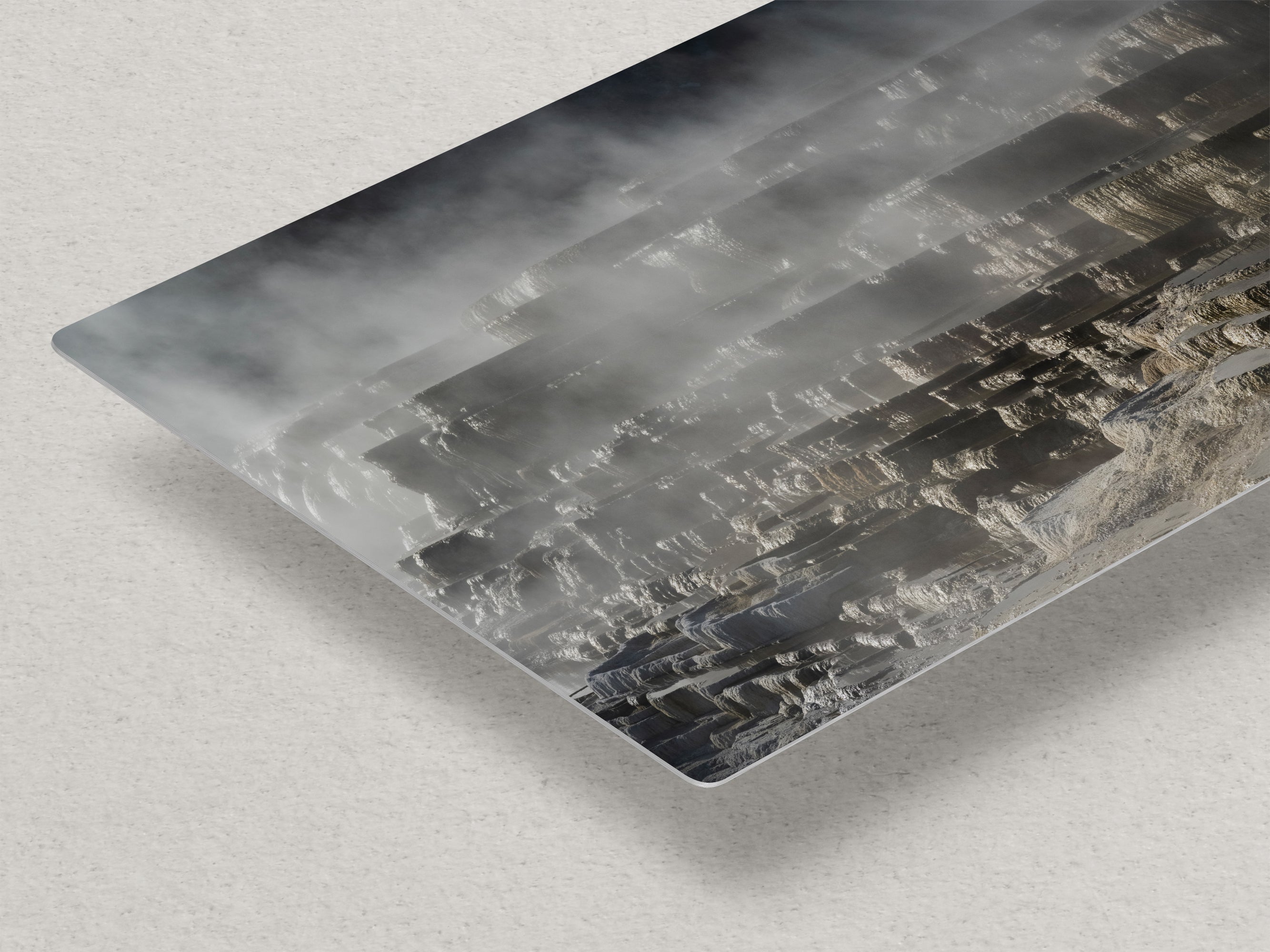 Mammoth Hot Springs Yellowstone National Park Nature Photo | Wyoming Mountain Picture Relaxation Artwork for Meditation or House Decor