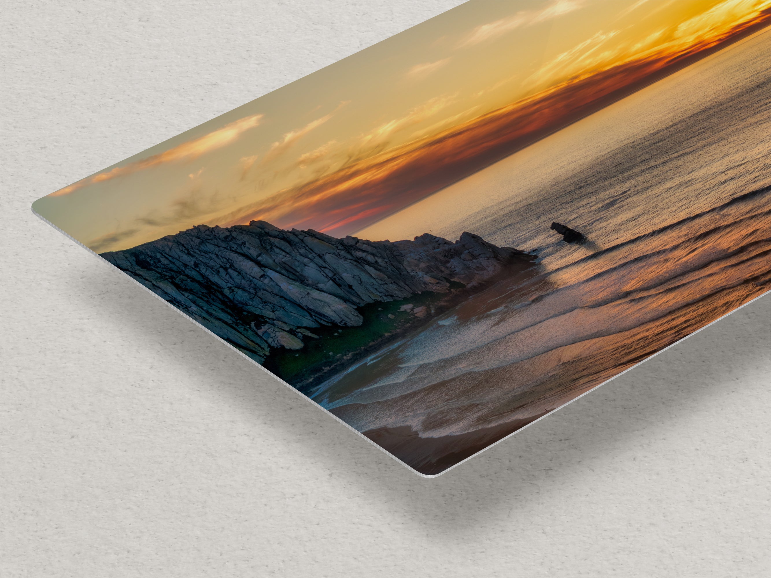 Morro Bay California Coastline Ocean Picture Nature Photo, Morro Rock Aerial Sunset Coastal Relaxation Artwork, Dorm Room, Office & House Decor