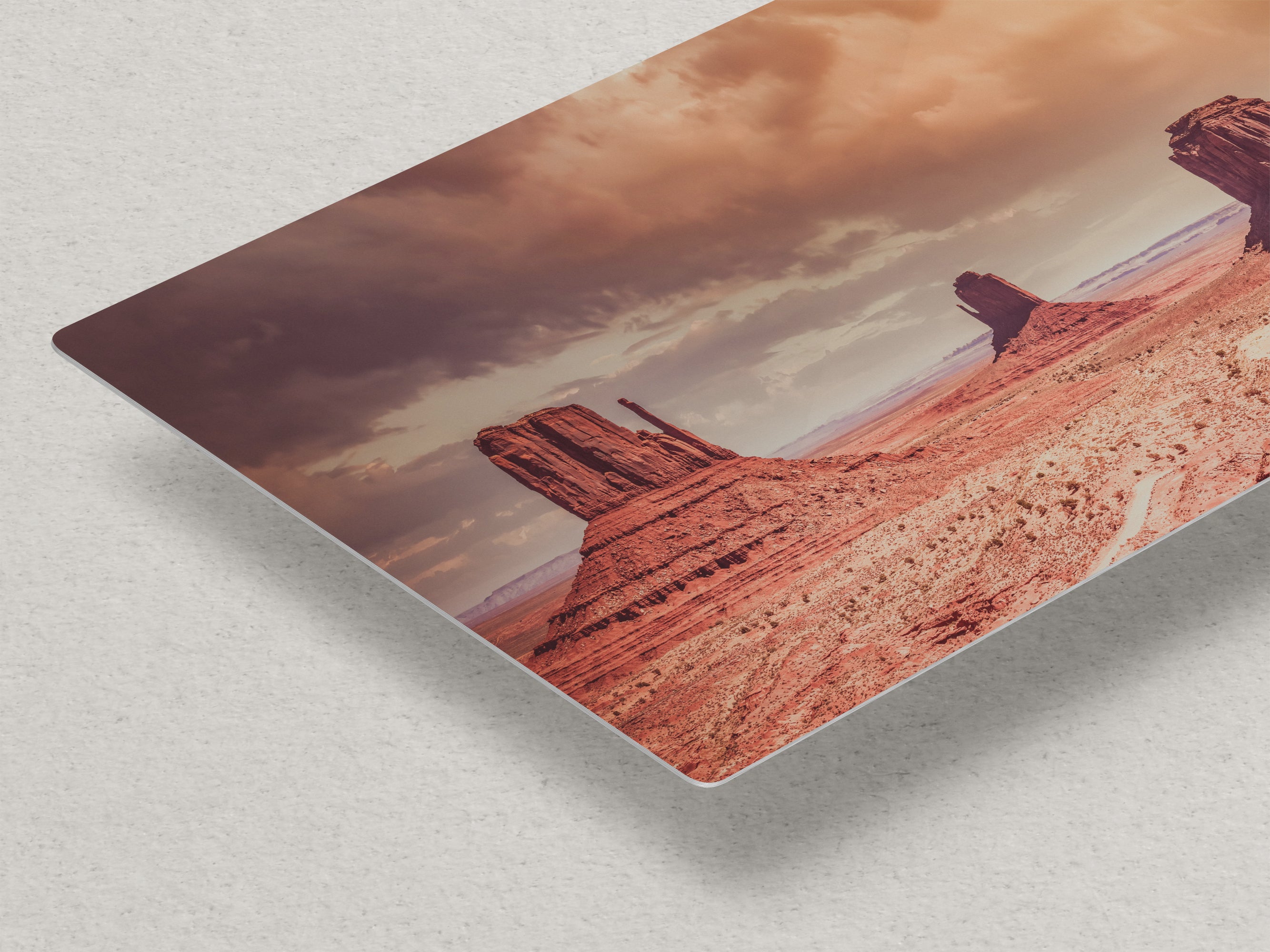 Monument Valley Panorama Arizona Desert Picture Nature Photo, Bohemian Style Relaxation Artwork for Meditation, Apartment, Office & House Decor