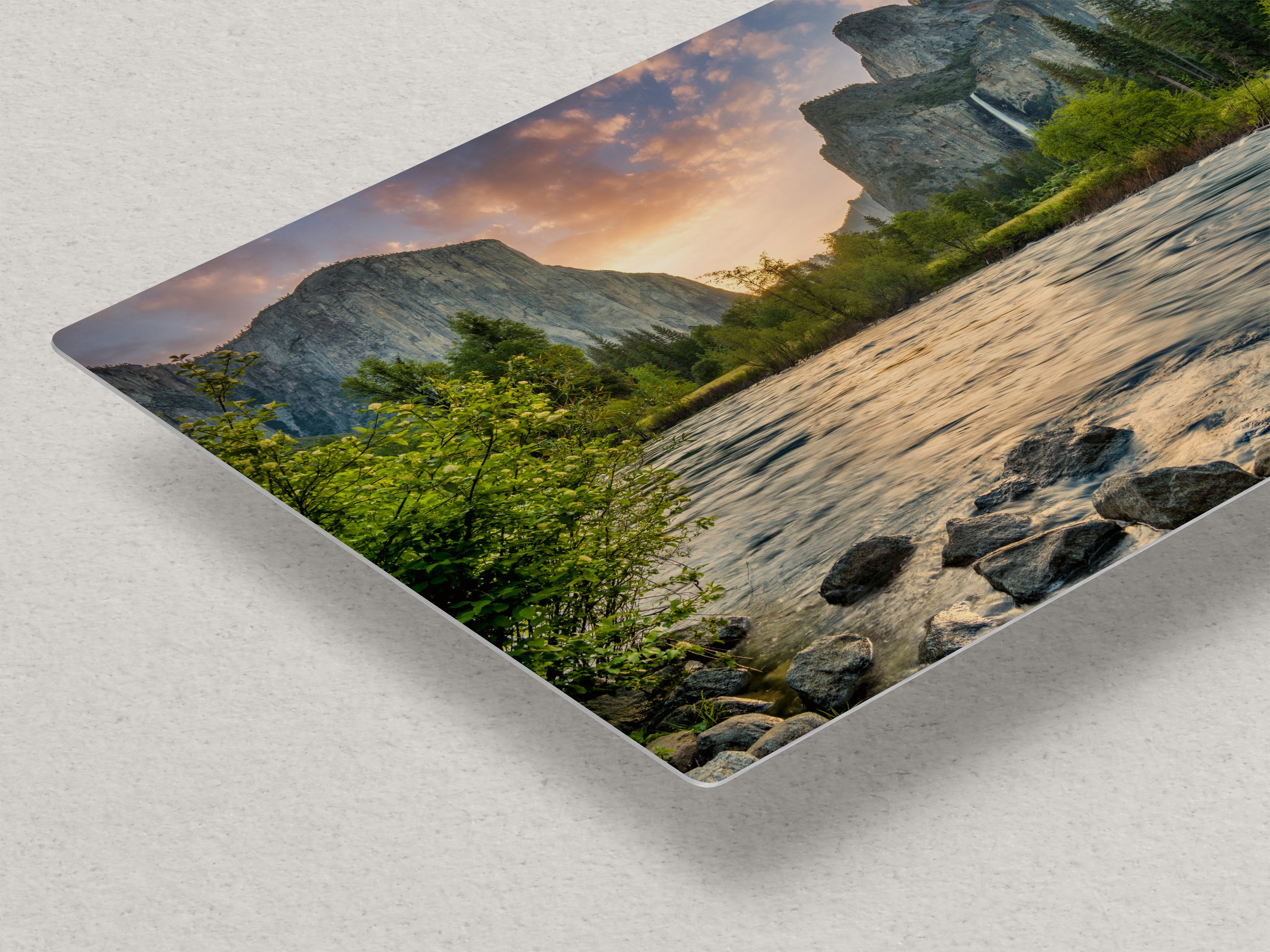 Yosemite National Park Mountain Picture Nature Photo Relaxation Artwork with El Capitan, Bridalveil Falls for Mediation & House Decor