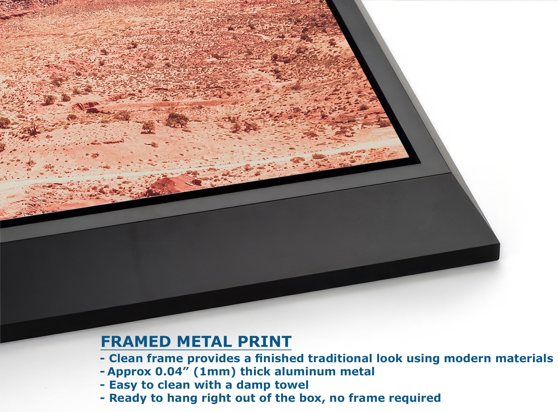 Monument Valley Panorama Arizona Desert Picture Nature Photo, Bohemian Style Relaxation Artwork for Meditation, Apartment, Office & House Decor