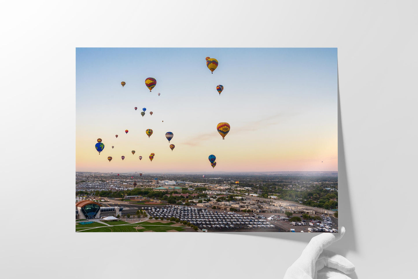 Airstream Rally Aerial View Photograph from the 2024 Albuquerque Balloon Fiesta in New Mexico