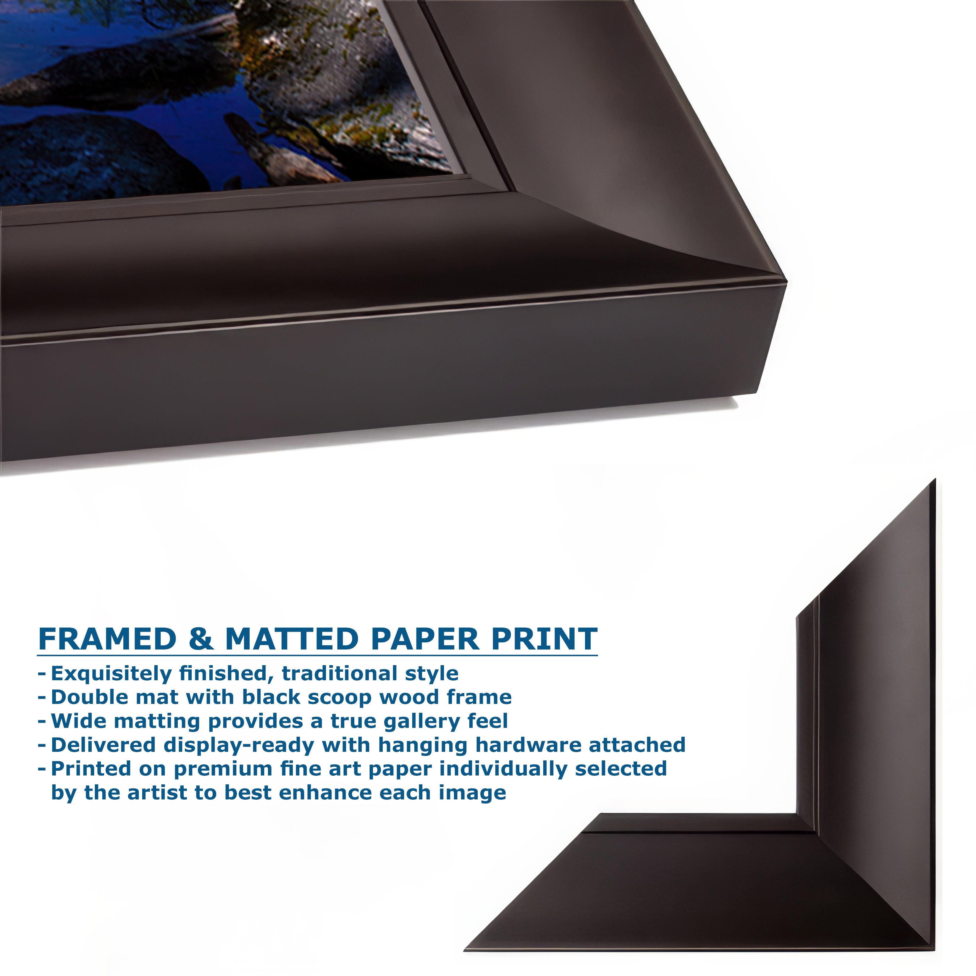 Mirror Lake Yosemite National Park Mountain Picture Nature Photo Relaxation Artwork of Mt. Watkins for Meditation, Office, and House Decor