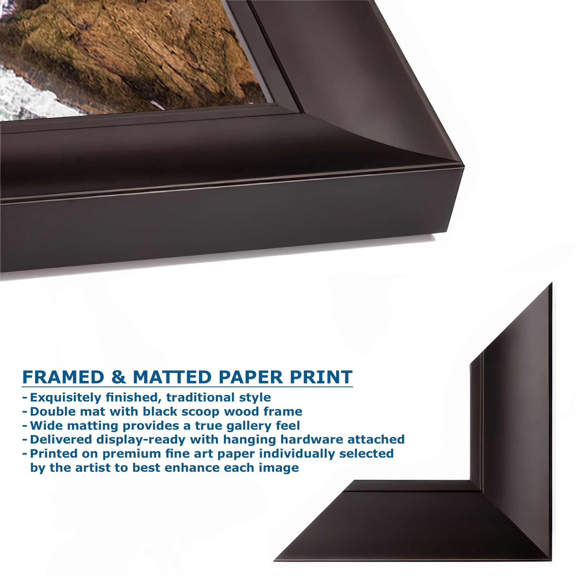 Oregon Coast Ocean Picture, Pacific Northwest Nature Photo Panorama Relaxation Artwork for Meditation, Apartment, Office & House Decor