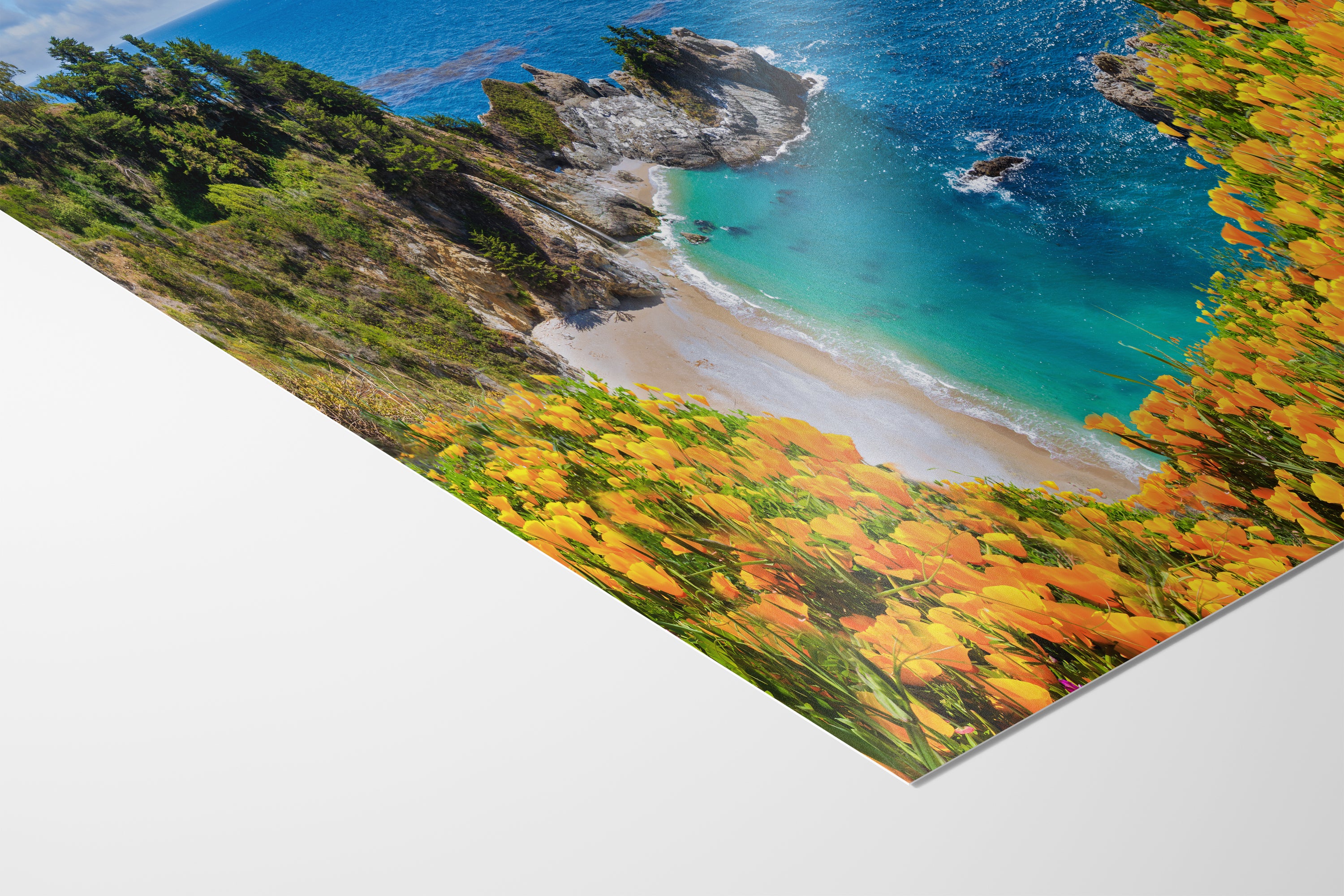 McWay Falls Wall Art Ocean Picture, Big Sur California Coastline Nature Photo