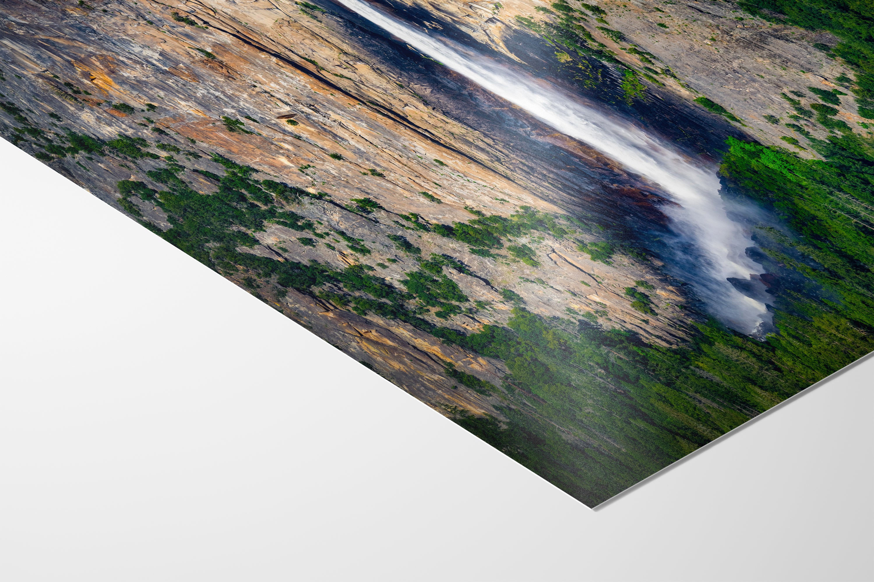 Bridalveil Falls Yosemite National Park Nature Photo Close Up, Relaxation Artwork Waterfall Picture for Meditation, Dorm Room, Office, and House Decor