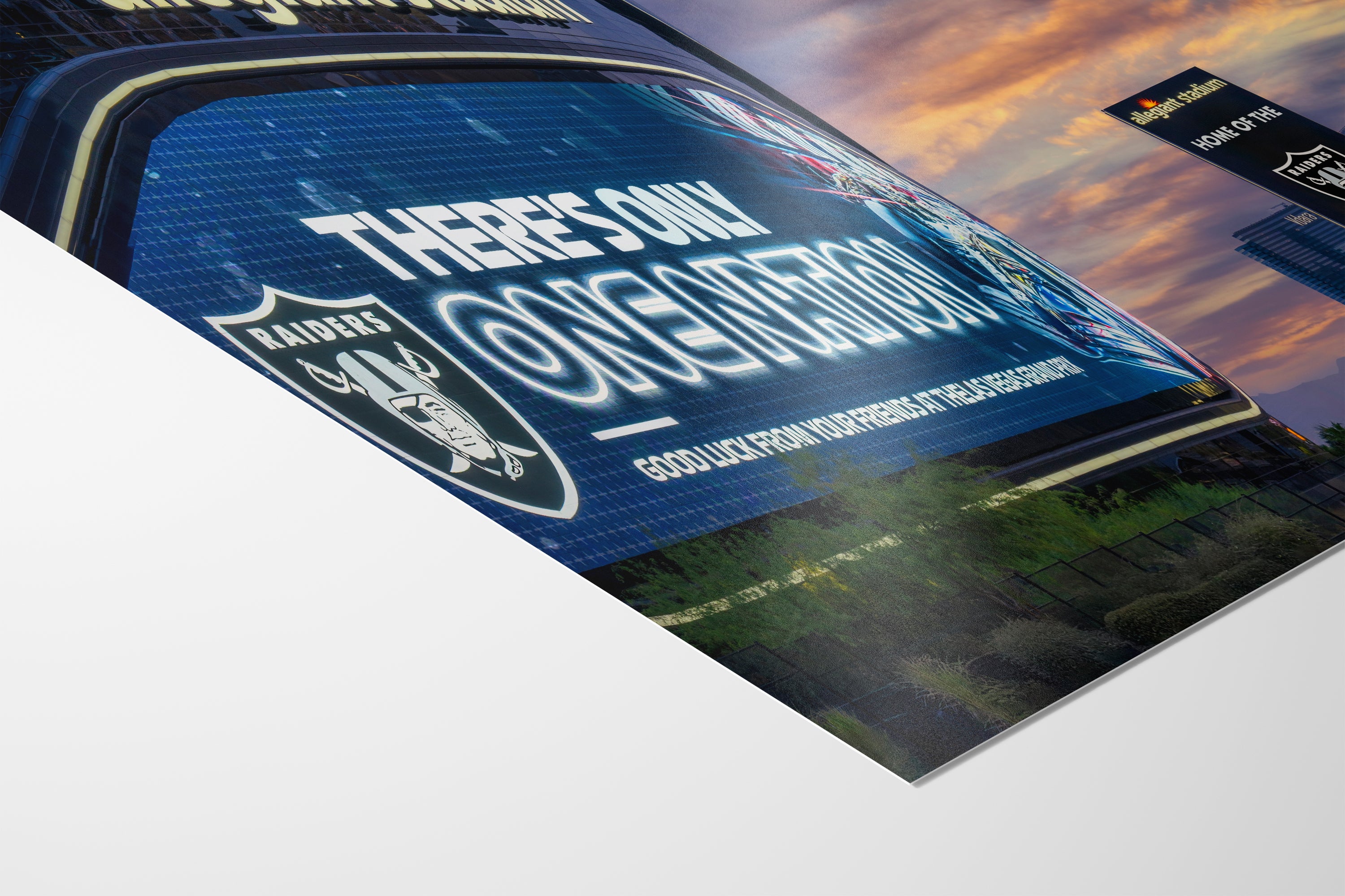 Las Vegas Raiders Football Gift Decor, Allegiant Stadium Photograph Poster, NFL Man Cave, Dorm Room & Office Wall Art