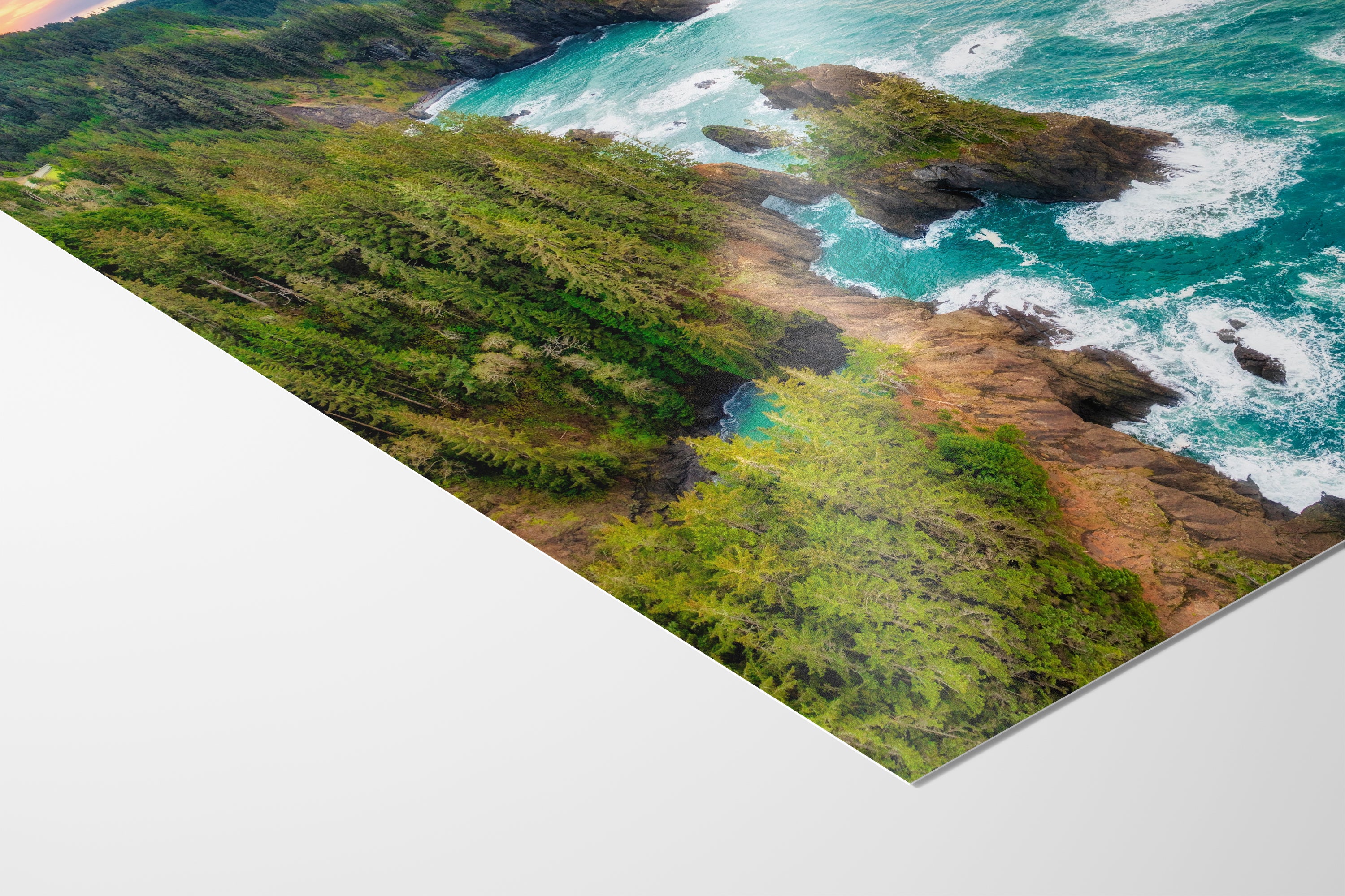 Oregon Coast Ocean Picture, Pacific Northwest Sunrise Nature Photo Relaxation Artwork for Meditation, Apartment, Office & House Decor