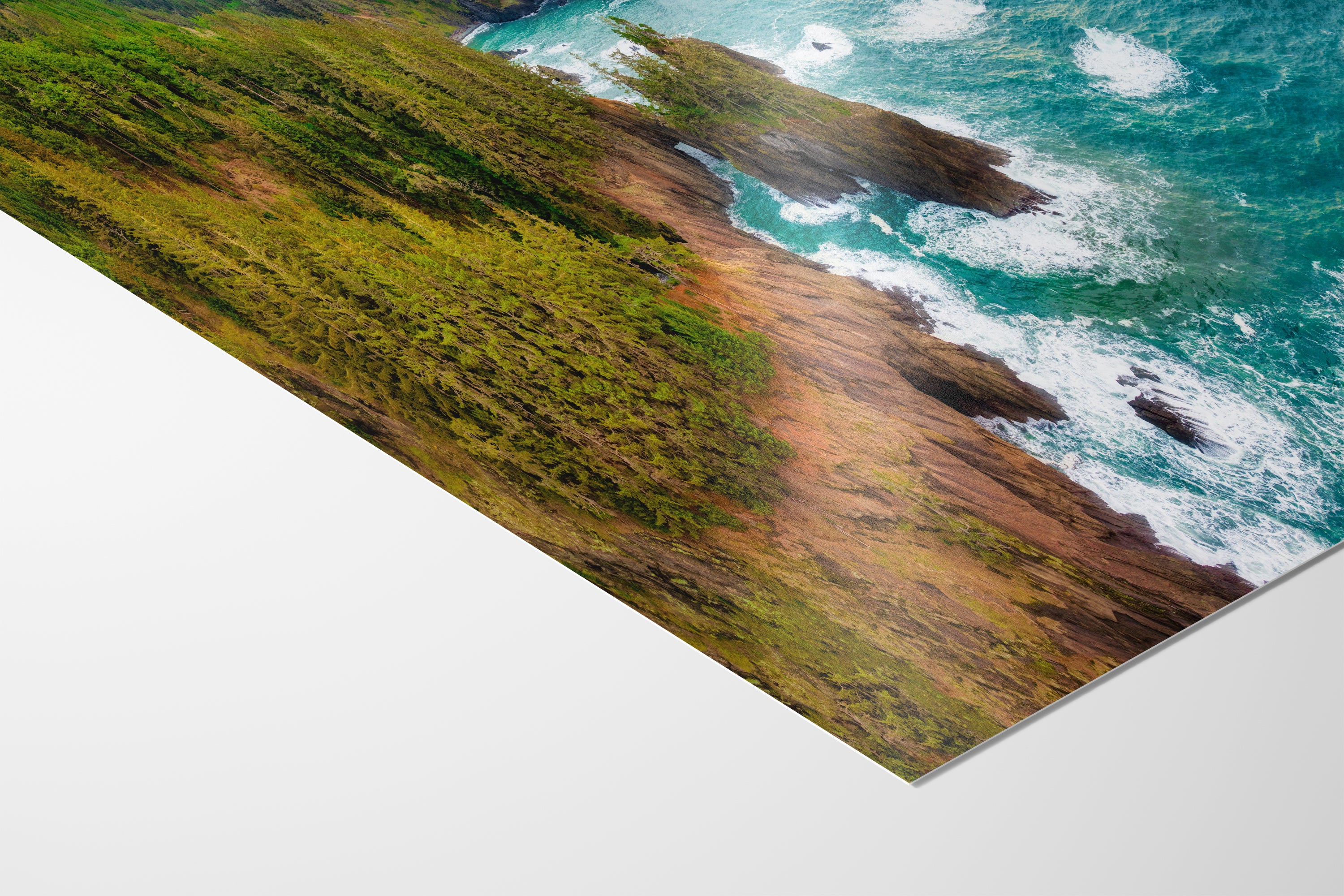 Oregon Coast Ocean Picture, Pacific Northwest Nature Photo Panorama Relaxation Artwork for Meditation, Apartment, Office & House Decor