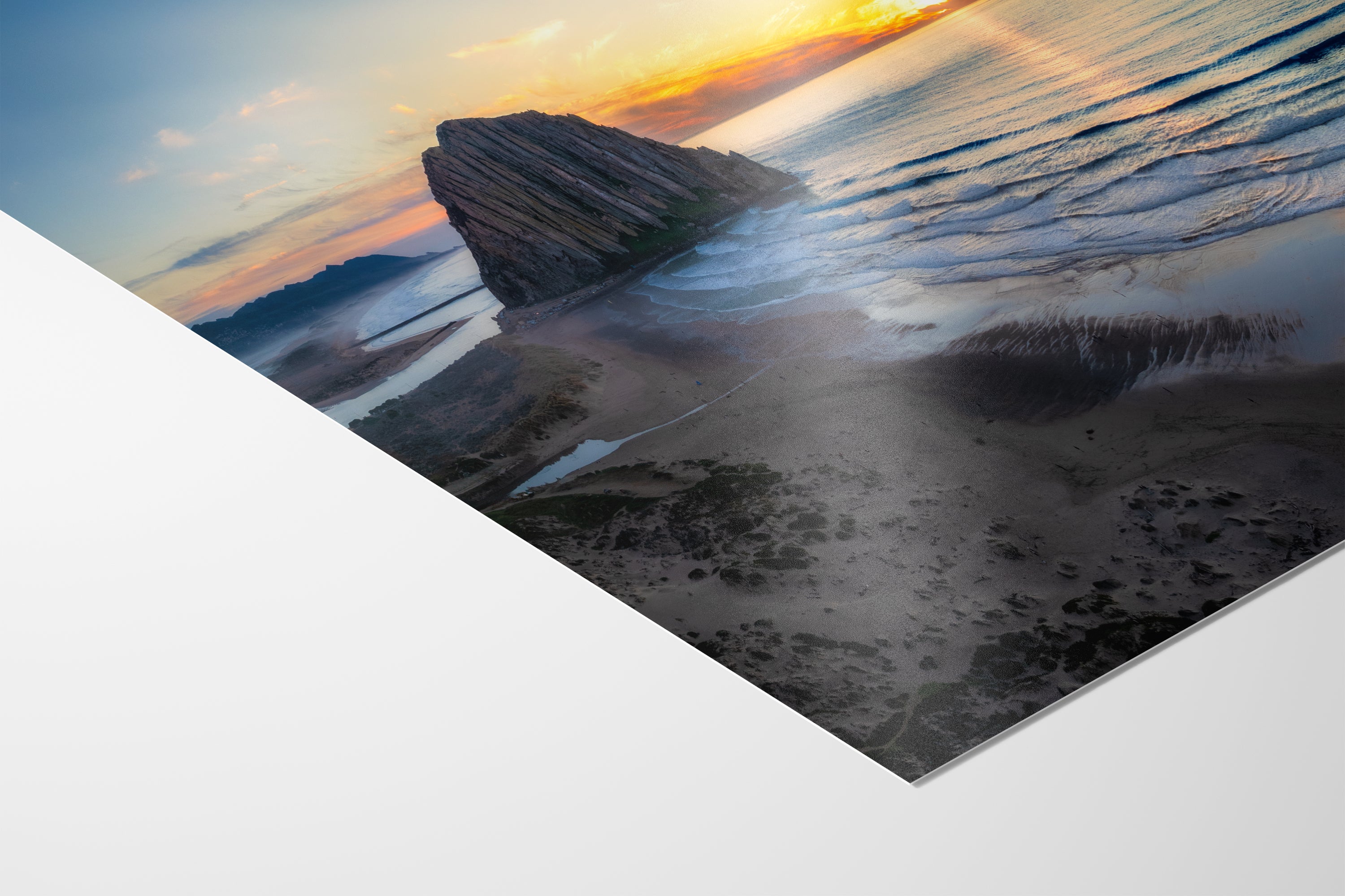 Morro Bay California Coastline Ocean Picture Nature Photo Panorama, Morro Rock Coastal Relaxation Artwork, Dorm Room, Office & House Decor