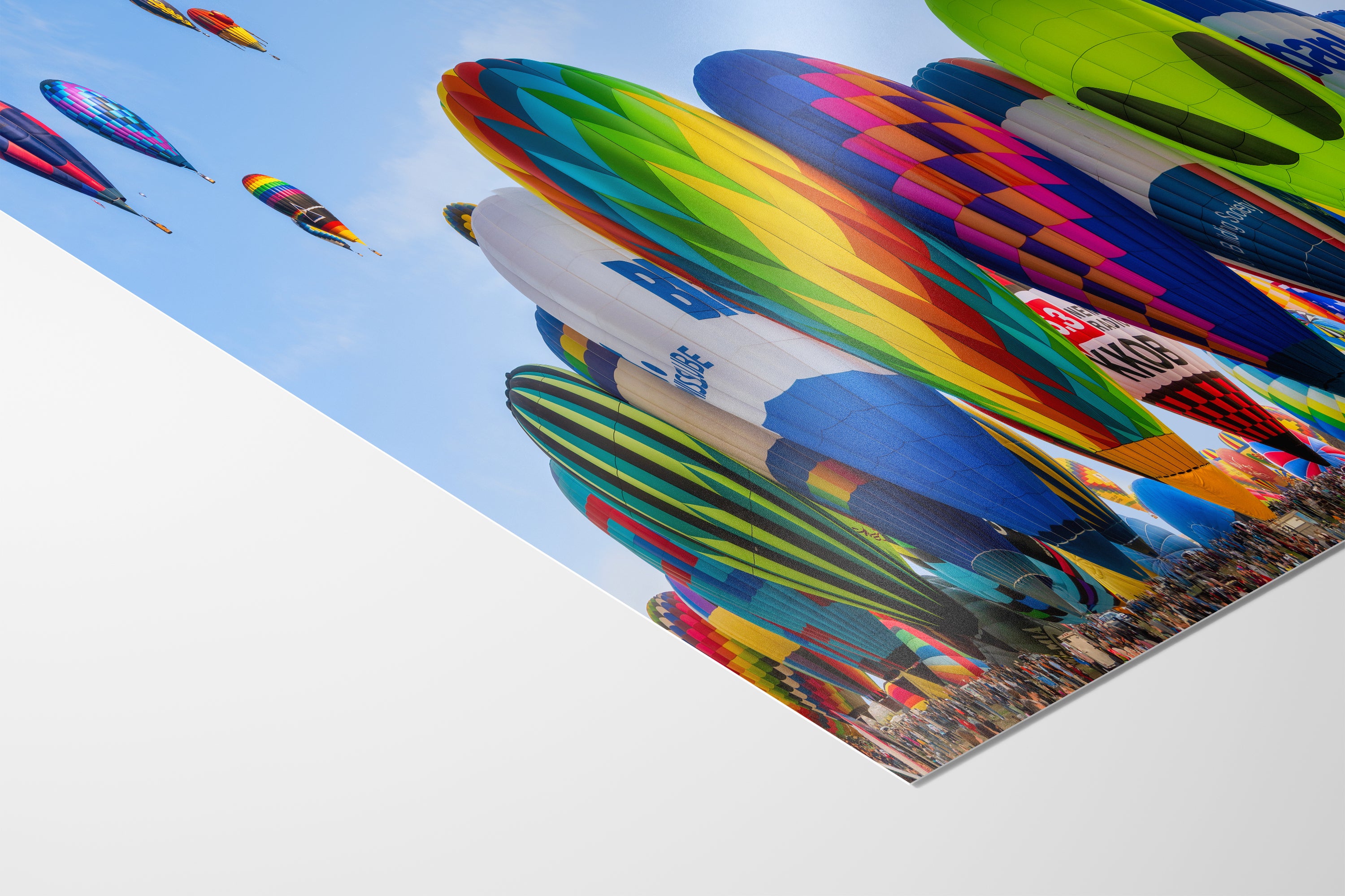 Hot Air Balloon Festival Mass Ascension Panorama Photo Lift Off | Albuquerque New Mexico Balloon Fiesta Wall Art | Office, Cubicle & House Decor