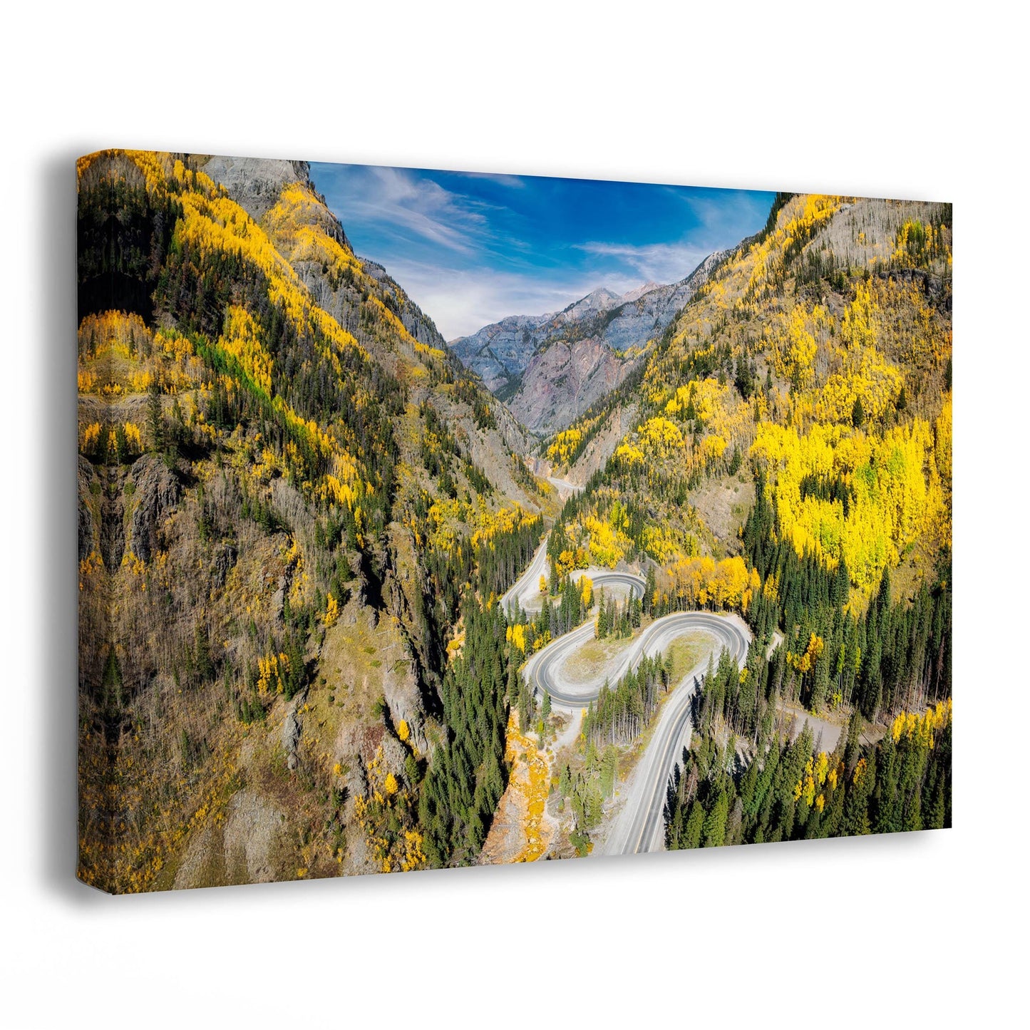 Colorado San Juan Mountain Picture, Million Dollar Highway Fall Colors Aspen Trees Forest Picture, Nature Photo for Relaxation Artwork, Meditation and House Decor