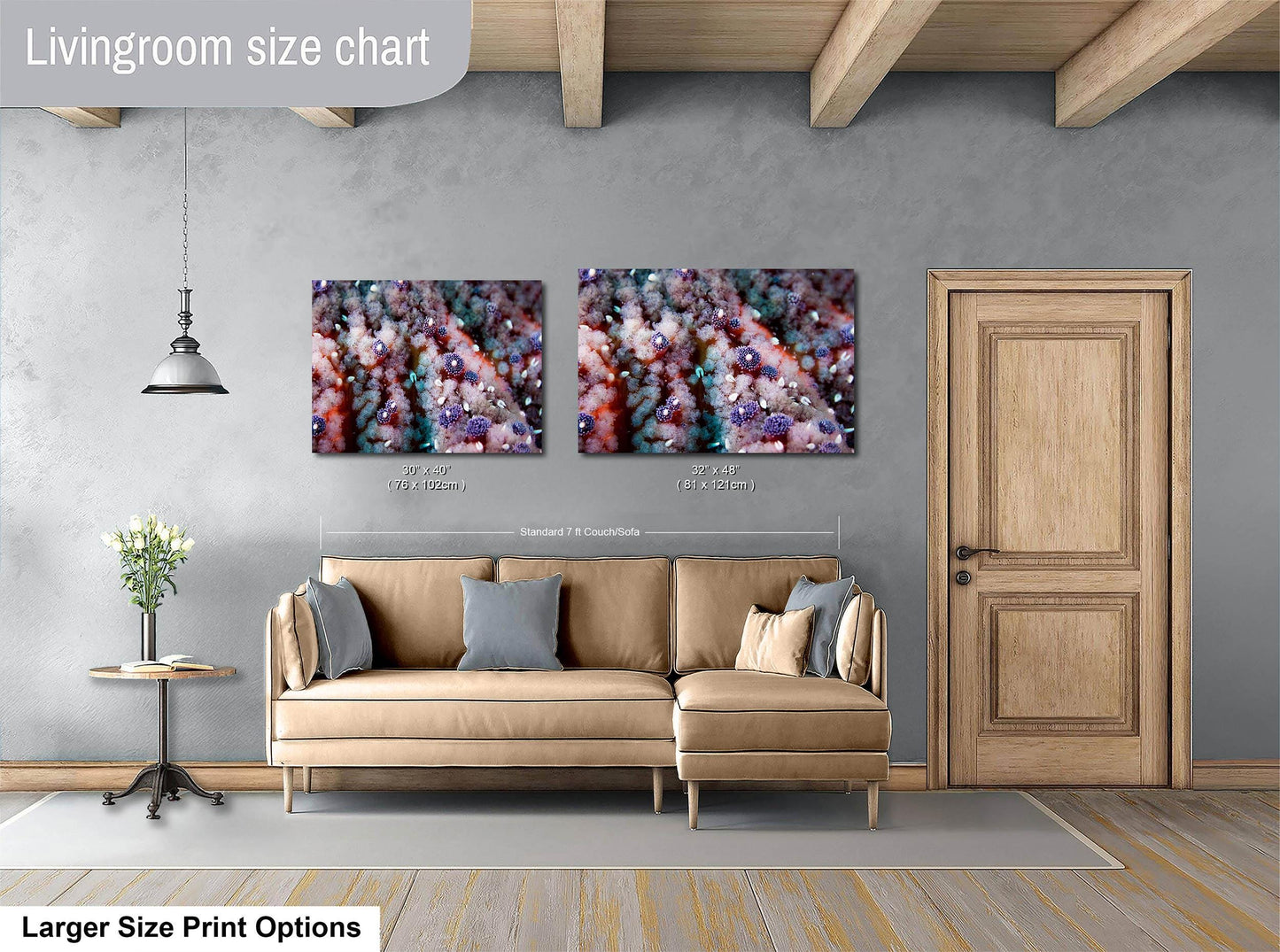 Ocean Life Starfish Photo, Marine Biology Underwater Scenery, Vibrant Coral Reef, Nature Photography for Office Decor, Relaxation Artwork