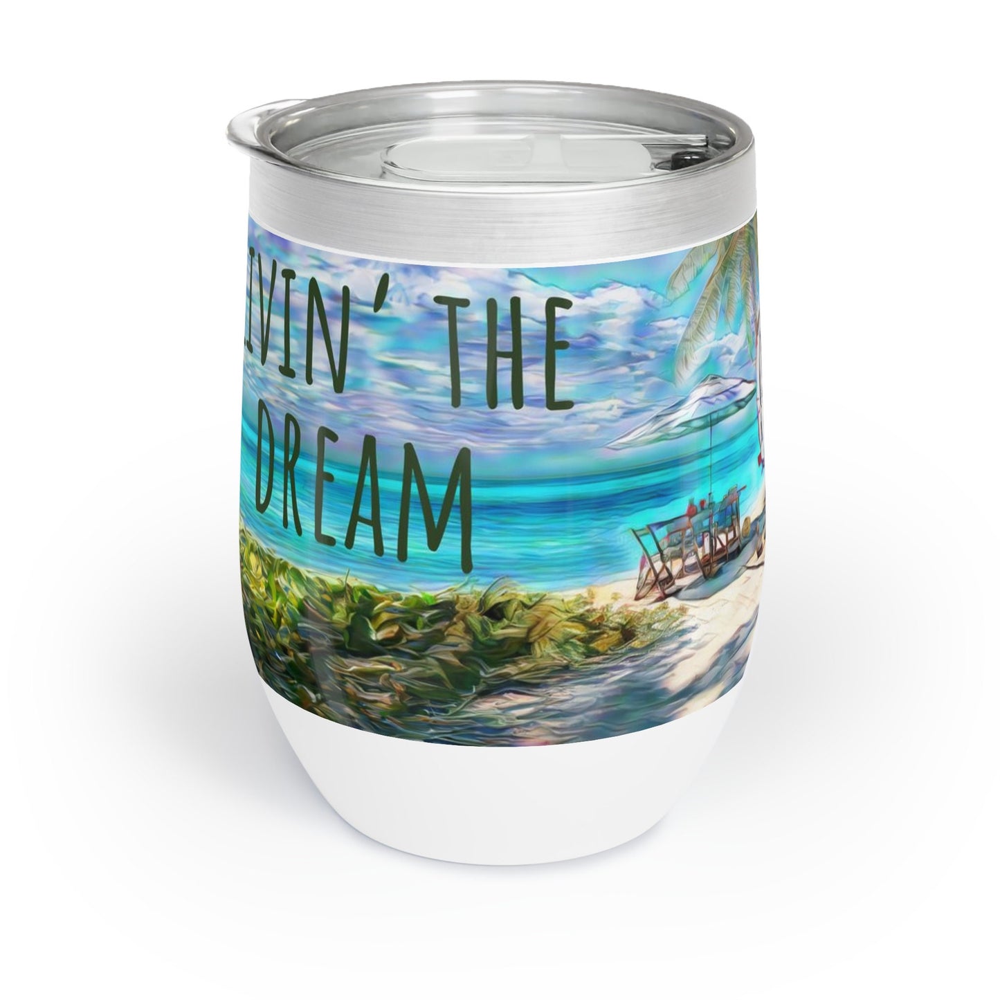 Airstream 12oz Wine Tumbler Gift - Stainless Steel with Press On Slide Closing Lid