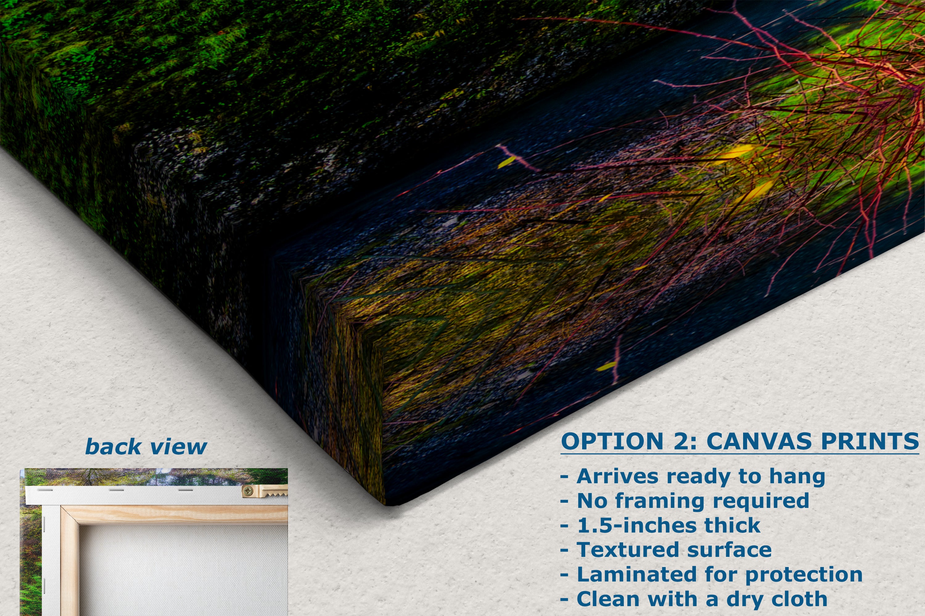 Multnomah Waterfall Picture Nature Photo Wall Art, Pacific Northwest Oregon Relaxation Artwork