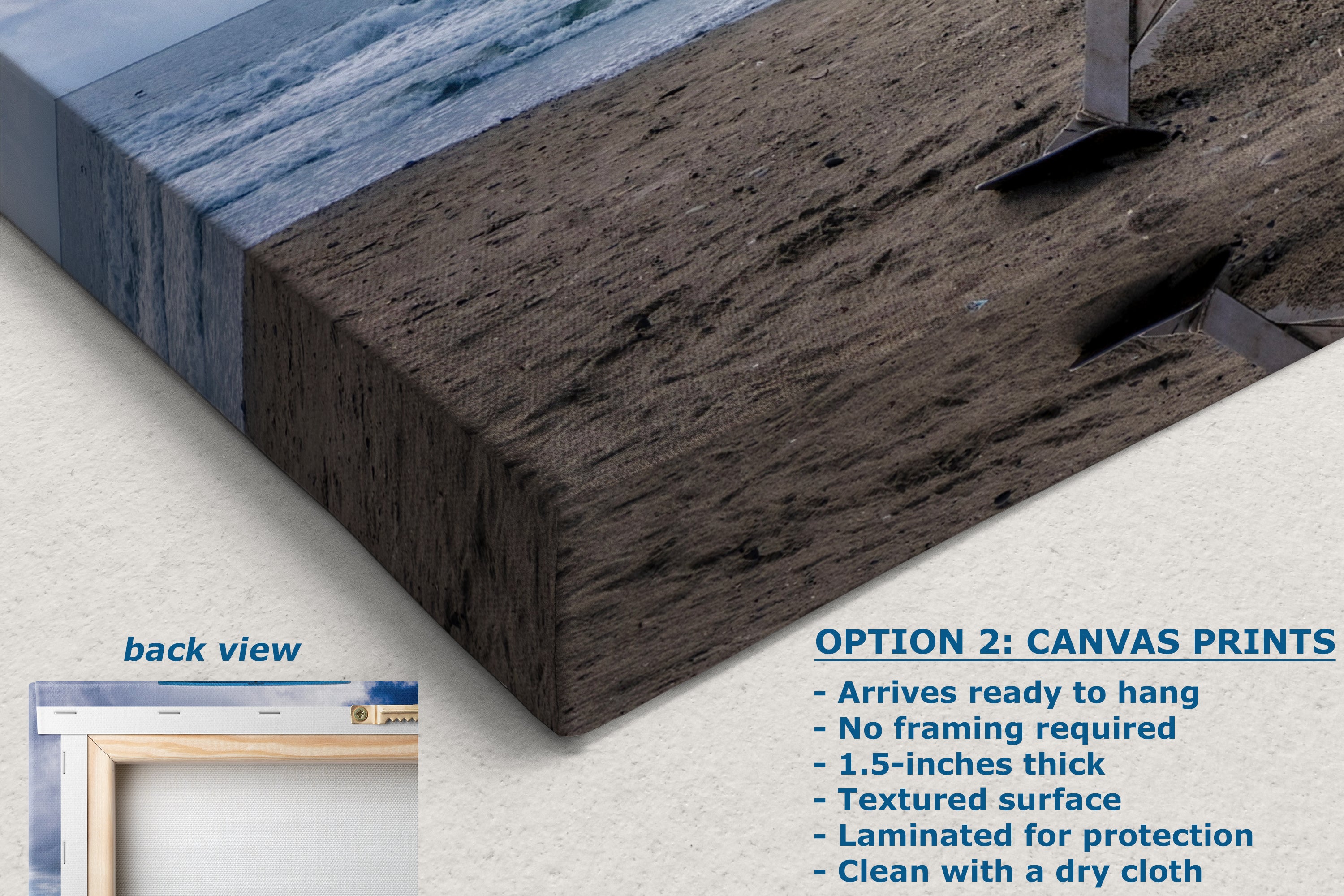 Southern California Coastline Lifeguard Tower Ocean Picture, Oceanside Pier Relaxation Artwork for Meditation, Office, Dorm, and House Decor