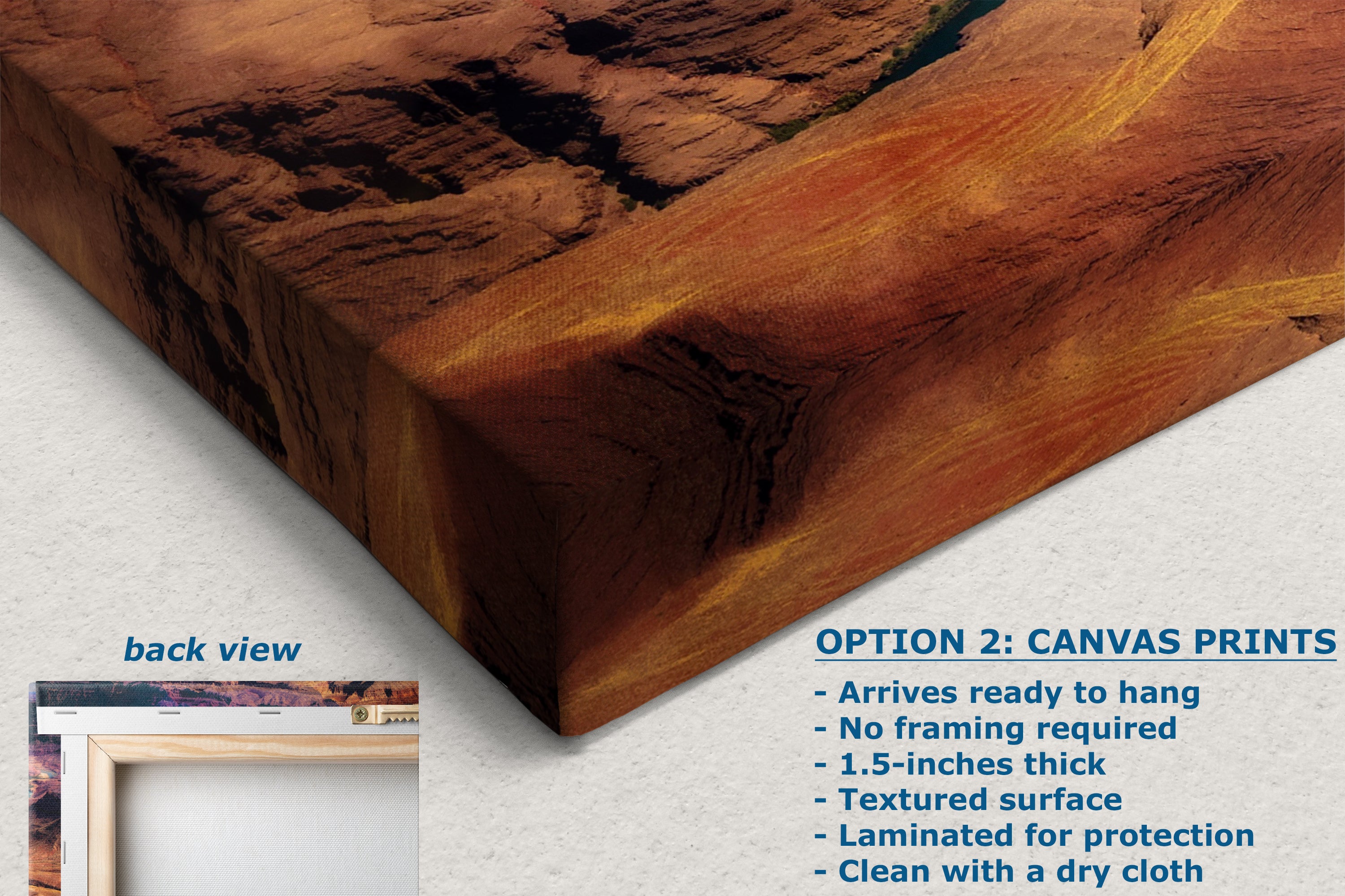 Grand Canyon National Park, Aerial Arizona Desert Picture Nature Photo, Bohemian Style Relaxation Artwork for Meditation, Apartment, Office & House Decor