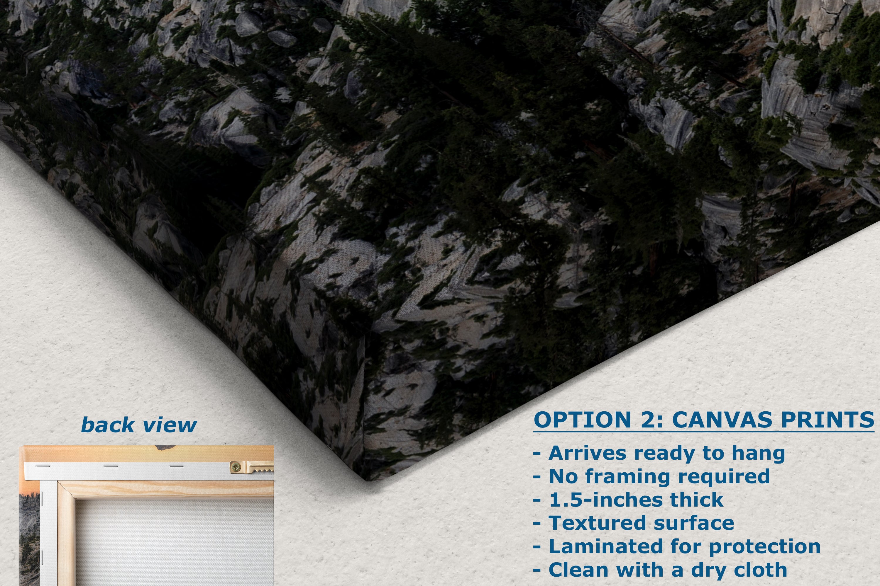 Glacier Point Yosemite National Park Mountain Picture, Half Dome Nature Photo Canvas Relaxation Artwork