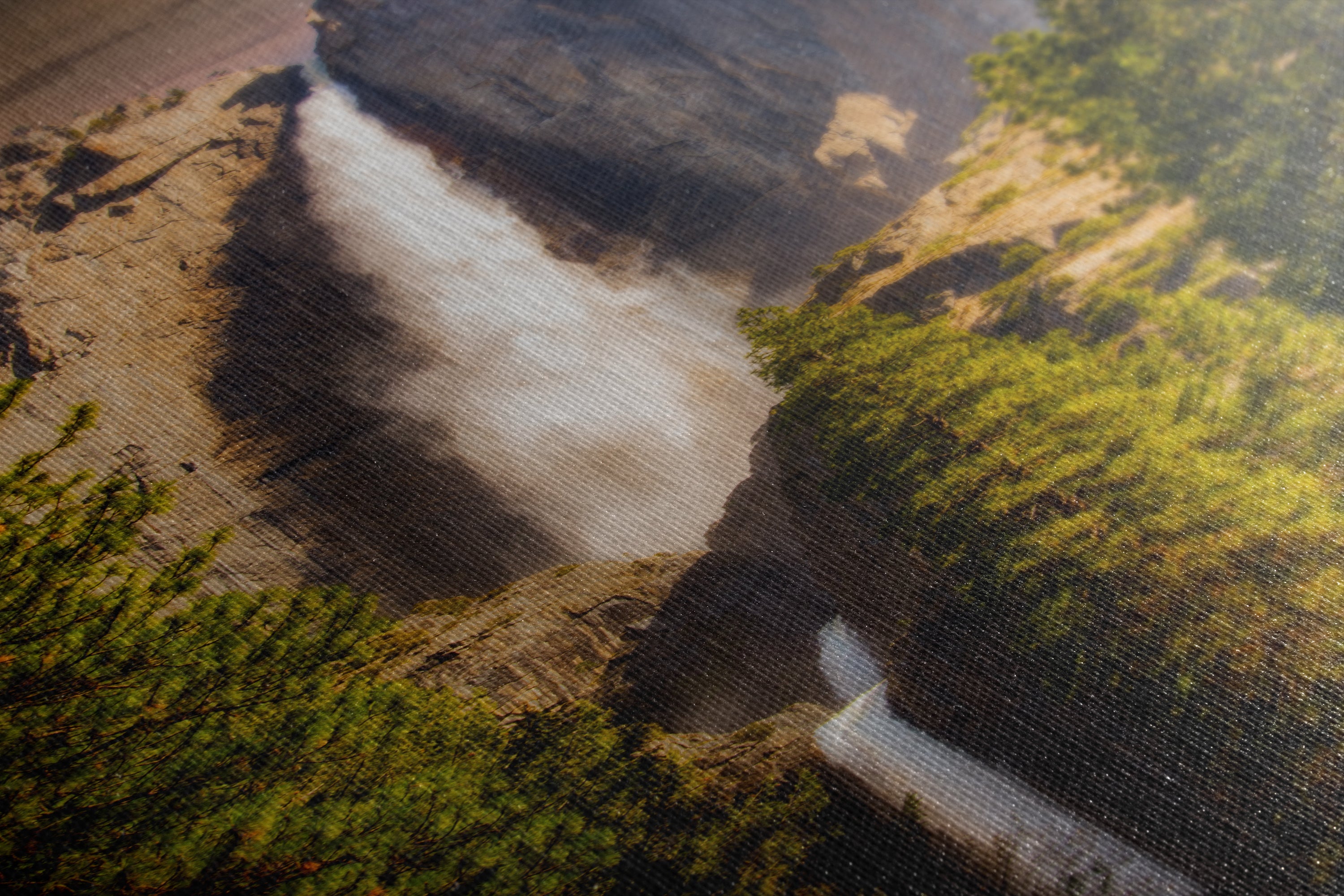 Yosemite National Park Waterfall Picture Nature Photo Bohemian Relaxation Artwork for Meditation