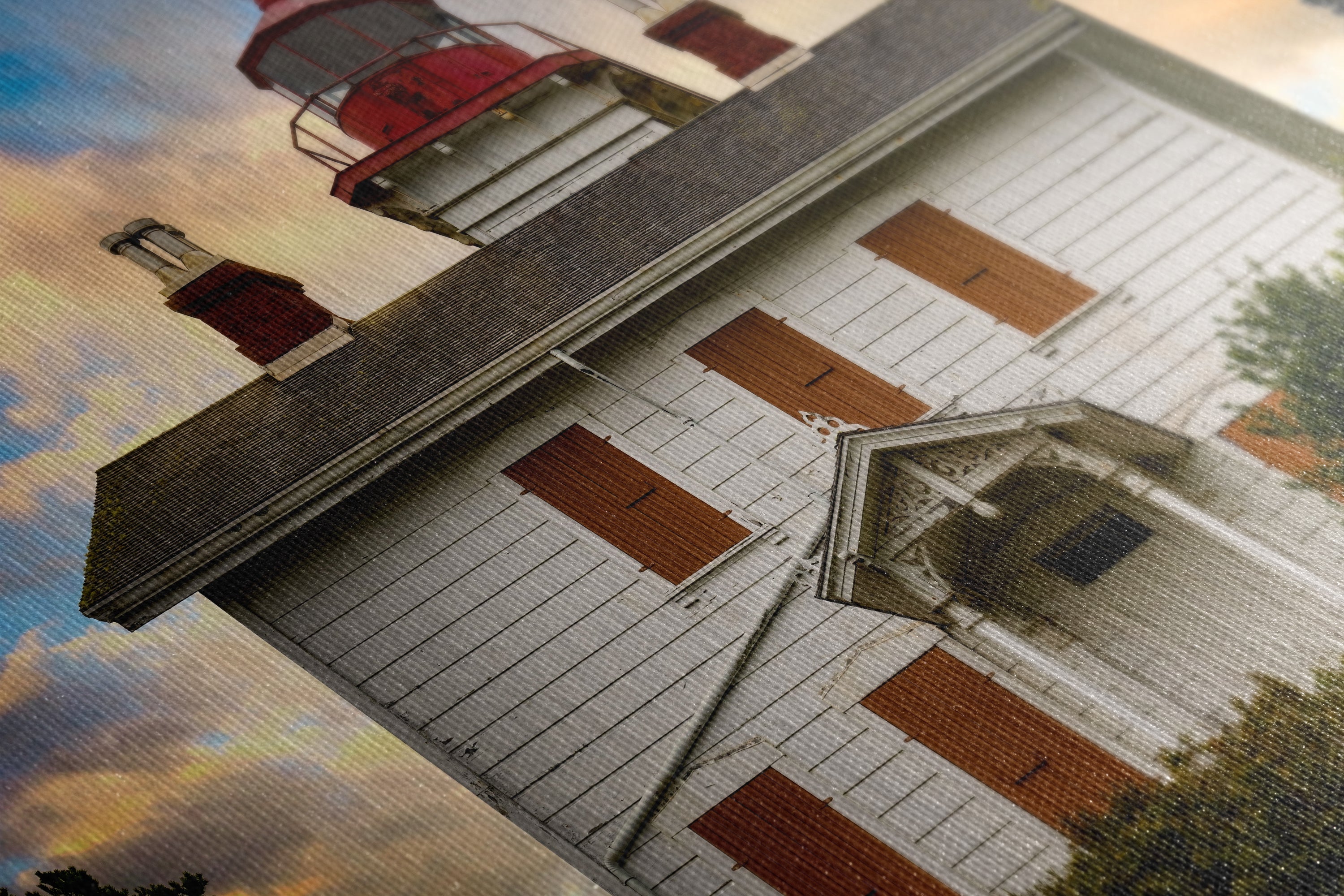 Yaquina Bay Lighthouse Picture, Oregon Coast Ocean Picture, Pacific Northwest Beach Photo Wall Art for Office and Relaxation
