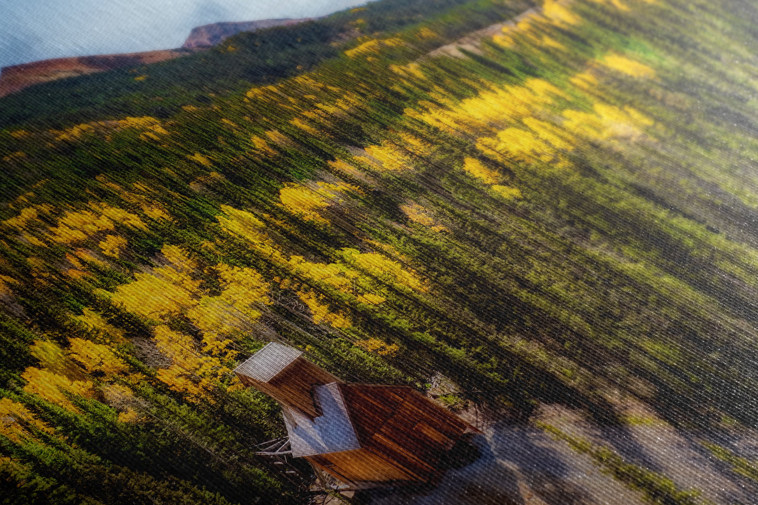 Colorado Boy Mine, San Juan Mountain Picture, Fall Colors Aspen Trees Forest Picture Nature Photo for Relaxation Artwork, Meditation and House Decor