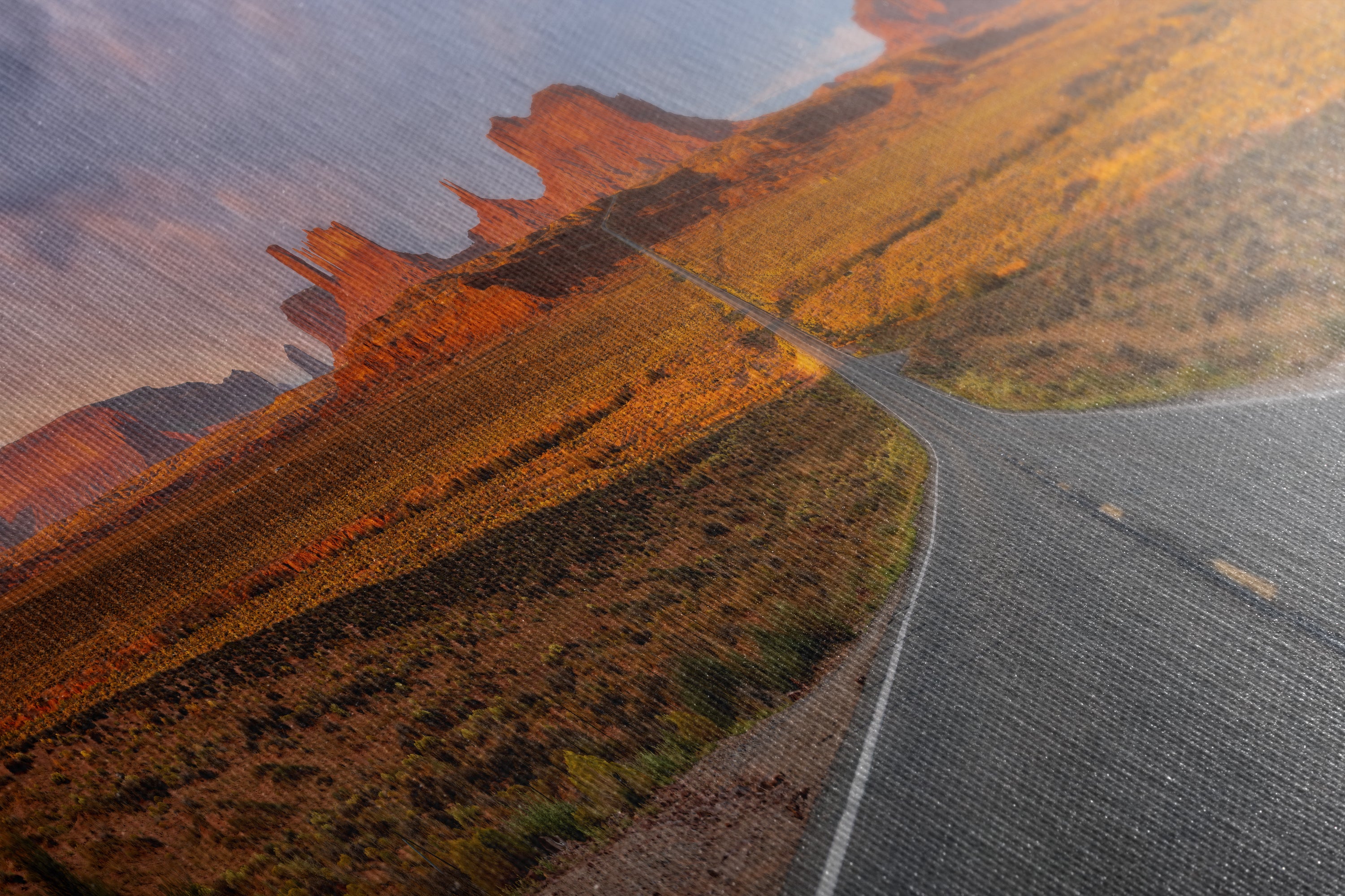 Monument Valley Arizona Desert Picture Nature Photo, Forrest Gump View Bohemian Style Relaxation Artwork for Meditation, Apartment, Office & House Decor