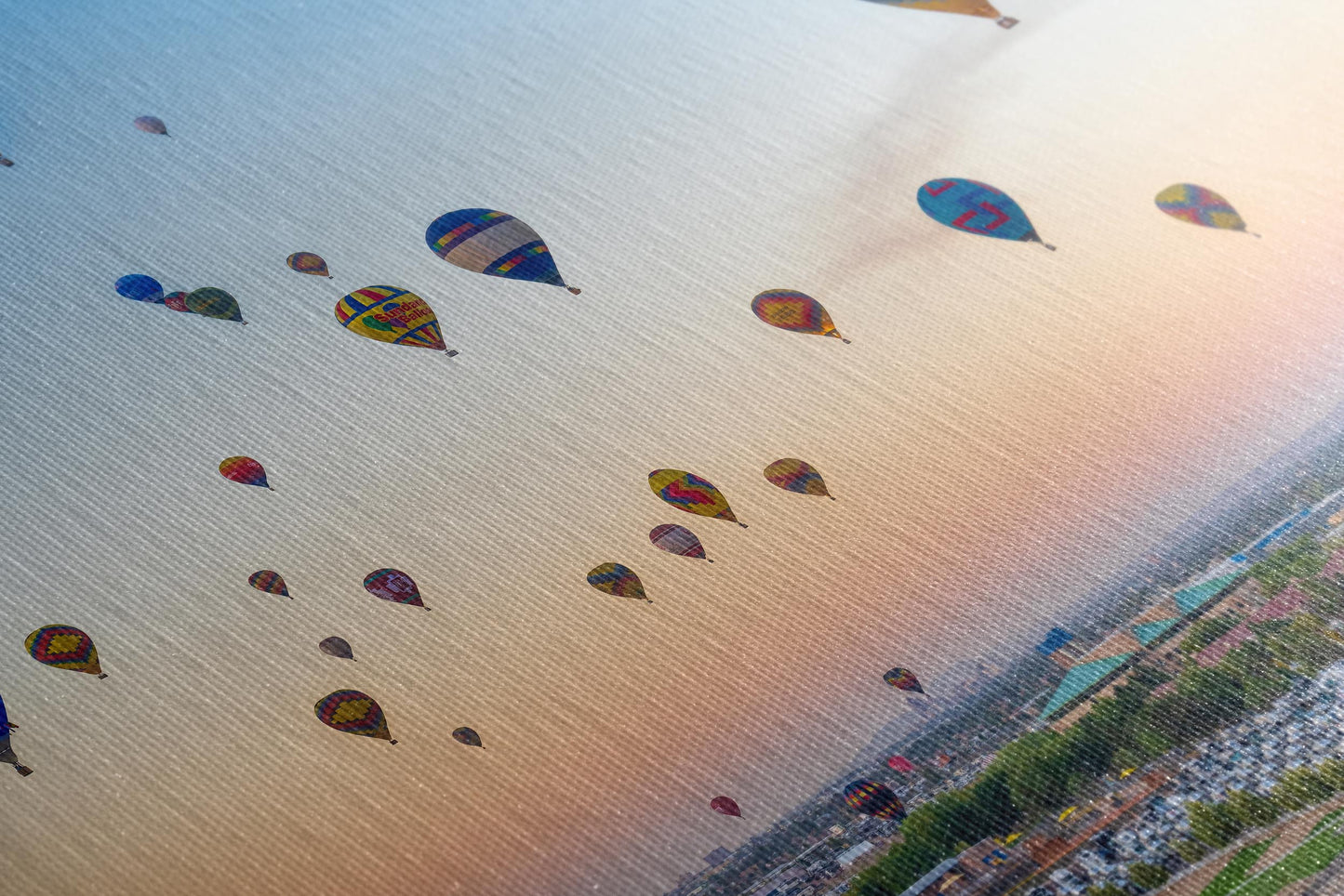 Airstream Rally Aerial View Sunrise Photograph from the 2024 Albuquerque Balloon Fiesta in New Mexico