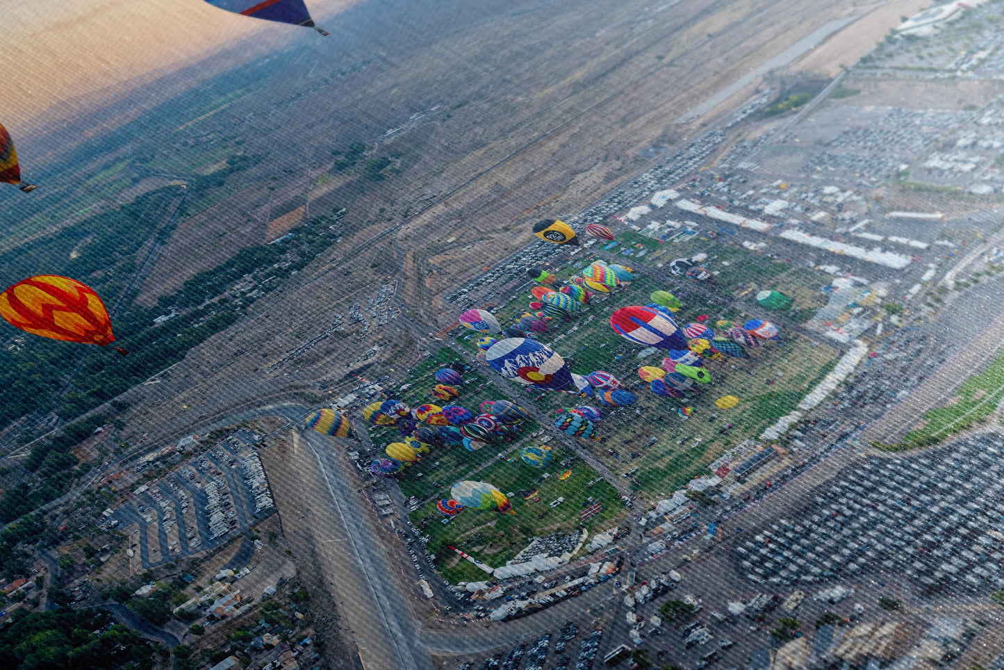 Airstream Rally Photo from the Aerial 2024 Albuquerque Balloon Fiesta in New Mexico
