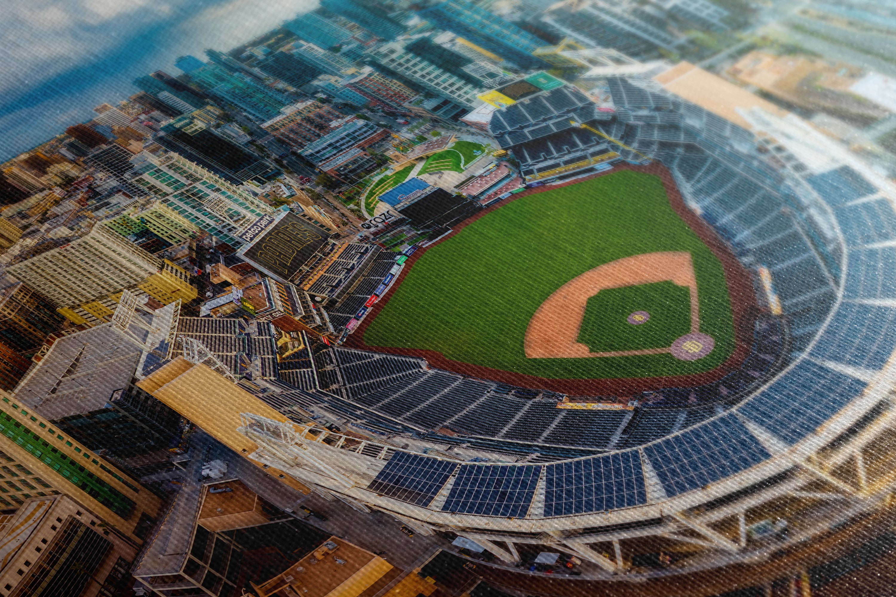 San Diego Padres Petco Park Wall Art, MLB Stadium Decor Skyline Print