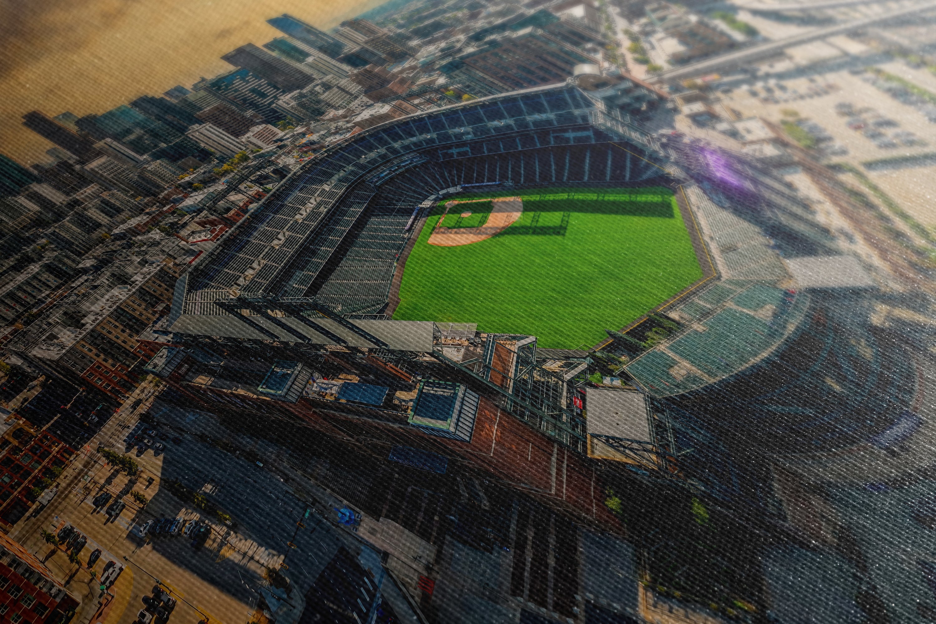 Colorado Rockies Baseball Stadium, Coors Field Denver Colorado Skyline Print for Man Cave Decor & Sports Fans