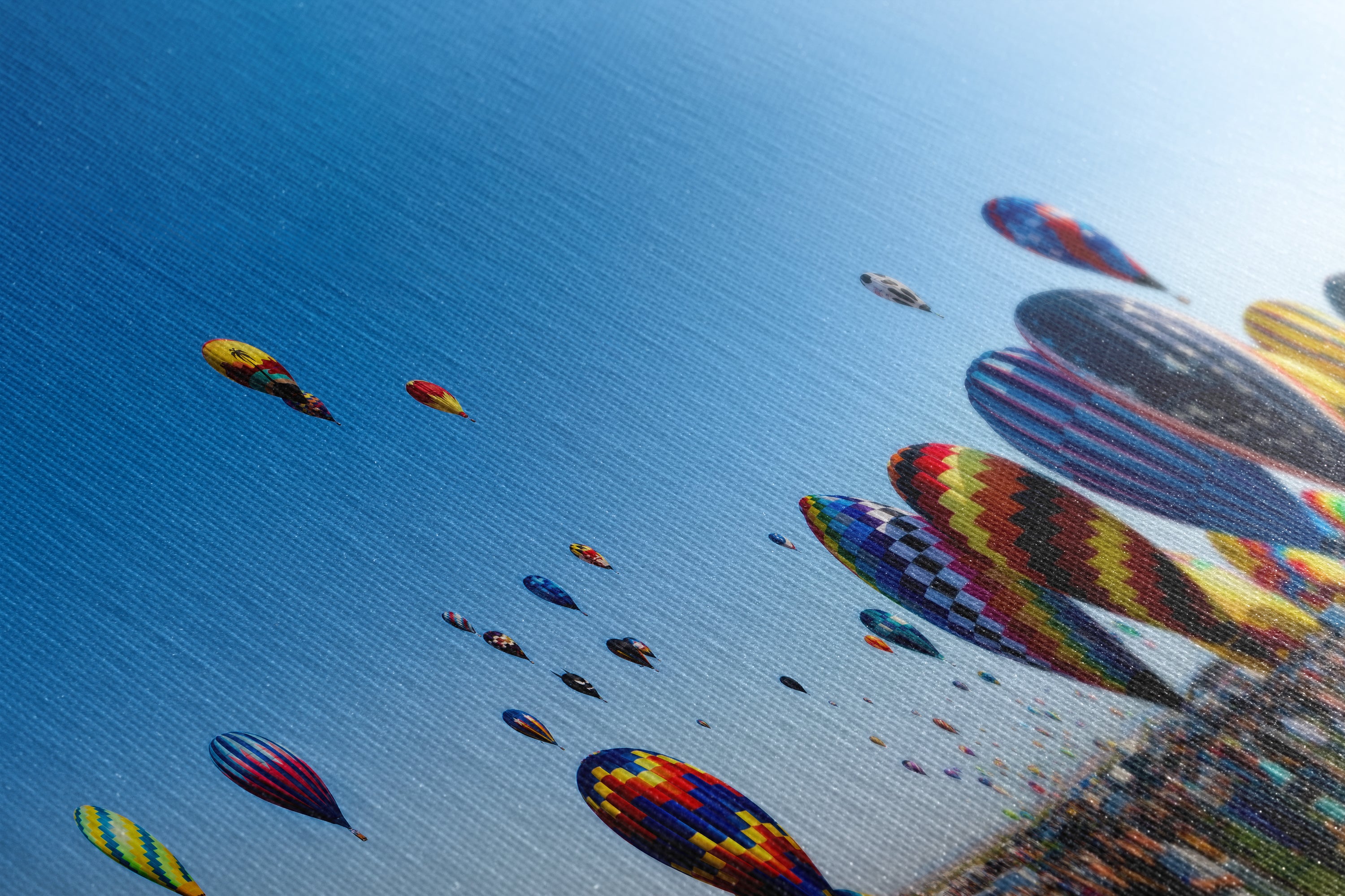 Hot Air Balloon Festival Mass Ascension Panorama Photo | Albuquerque New Mexico Balloon Fiesta Wall Art | Office, Cubicle & House Decor