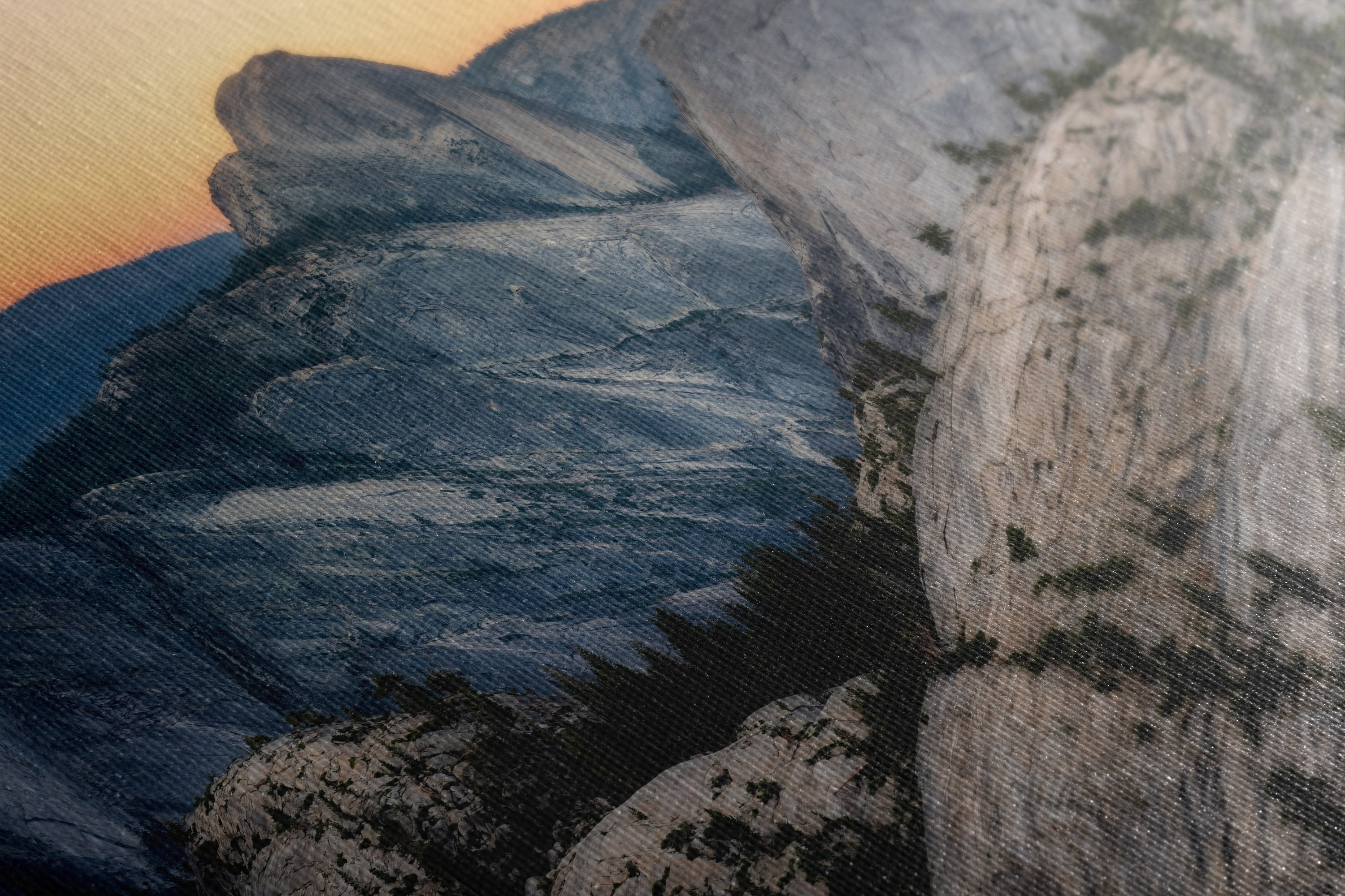 Glacier Point Yosemite National Park Mountain Picture, Half Dome Nature Photo Canvas Relaxation Artwork