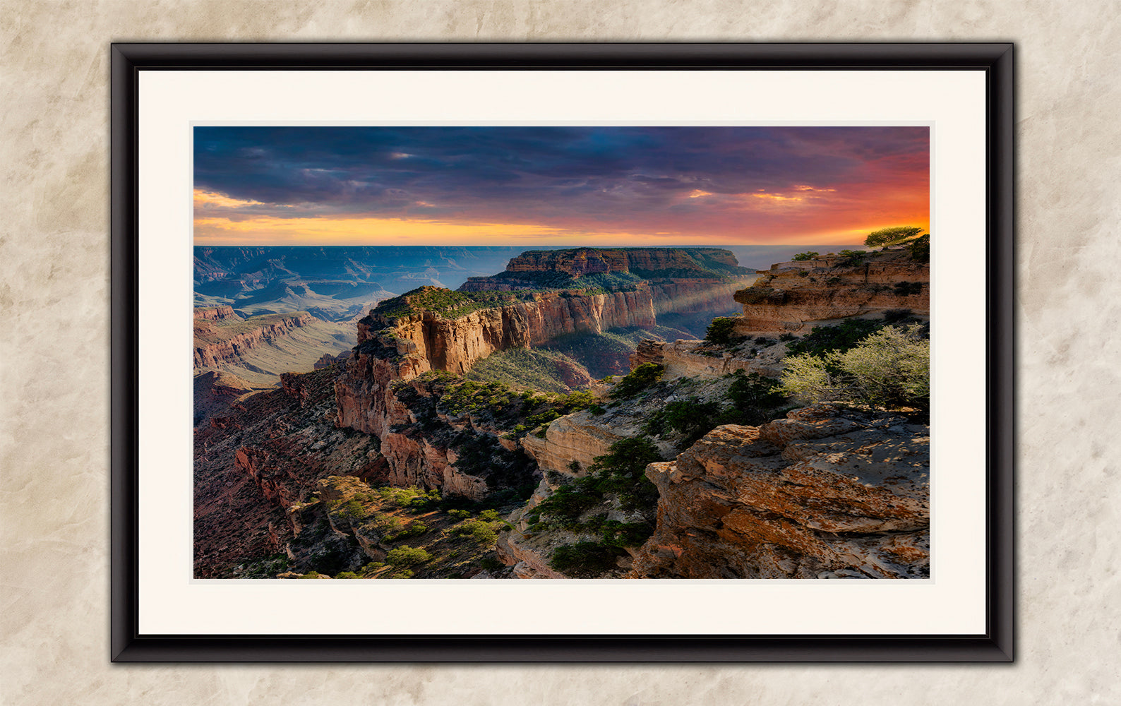 Grand Canyon National Park, North Rim Cape Royal, Arizona Desert Picture Nature Photo, Bohemian Style Relaxation Artwork for Meditation, Apartment, Office & House Decor